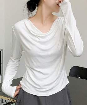 【ロワ/LOWO】 ドレープデザインカットソー人気、トレンドファッション・服の通販 founy(ファニー) ファッション Fashion レディースファッション Fashion for Women トップス・カットソー Cut & Sew Tops カットソー・ベーシックTシャツ Cut-and-Sewn Tops / Stretch Tees & Basics 新作・新入荷 New Arrivals / New In プチプライス・低価格 Affordable / Budget Price |ID:prp329100004715780