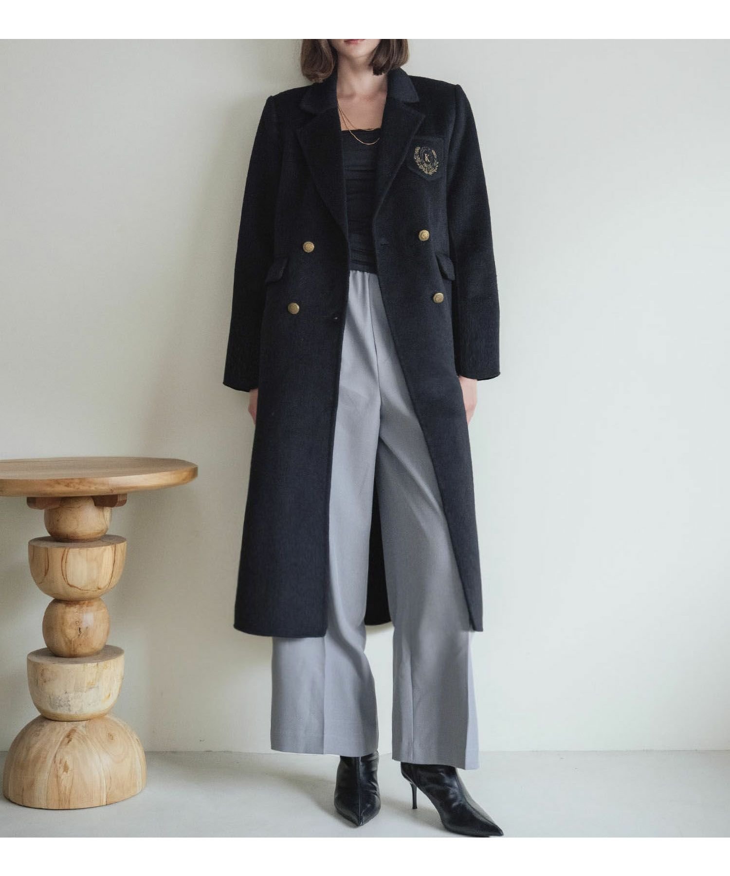 【エルフランク/ELFRANK】の【ウール70%】プレッピー風ロング丈チェスターコート 人気、トレンドファッション・服の通販 founy(ファニー) 　ファッション　Fashion　レディースファッション　Fashion for Women　アウター　Coat / Outerwear Collection　コート・ロングコート・ピーコート　Long Coats, Peacoats & More　チェスターコート・ロング丈アウター　Chester Coats / Chesterfield Long Coats　新作・新入荷　New Arrivals / New In　チェスターコート　Chester Coat, Long Coat　プチプライス・低価格　Affordable / Budget Price　ロング　Long, Long-Length　 other-1|ID: prp329100004715788 ipo3291000000035898499