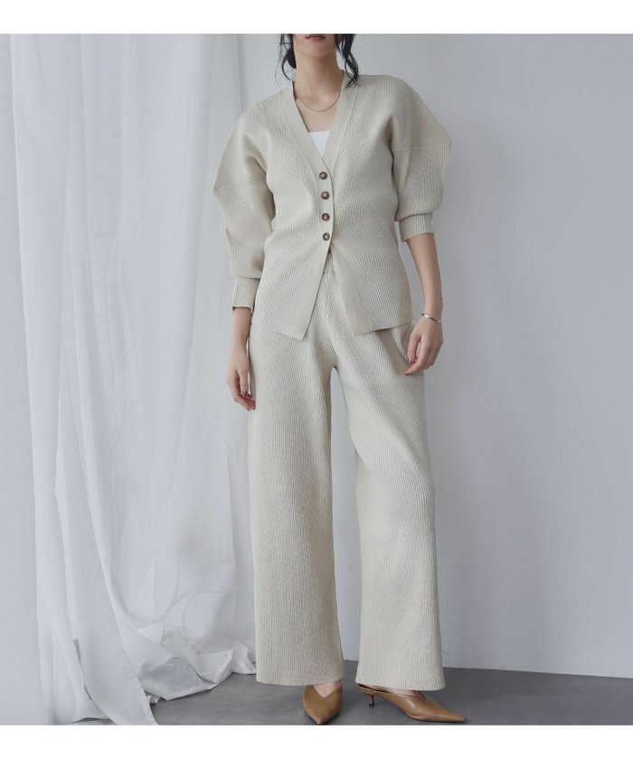 【エルフランク/ELFRANK】の【2025AW】ドロップショルダーリブニットカーディガン&テレコニットパンツのセットアップ インテリア・キッズ・メンズ・レディースファッション・服の通販 founy(ファニー) https://founy.com/ ファッション Fashion レディースファッション Fashion for Women セットアップ Matching Sets レディースパンツ・ボトムス Pants & Trousers / Bottoms 新作・新入荷 New Arrivals / New In 2025年 2025 2025-2026秋冬・A/W Autumn/Winter 2025–26 AW25–26 セットアップ Set-Up, Coordinated Outfit プチプライス・低価格 Affordable / Budget Price |ID: prp329100004715789 ipo3291000000034071177