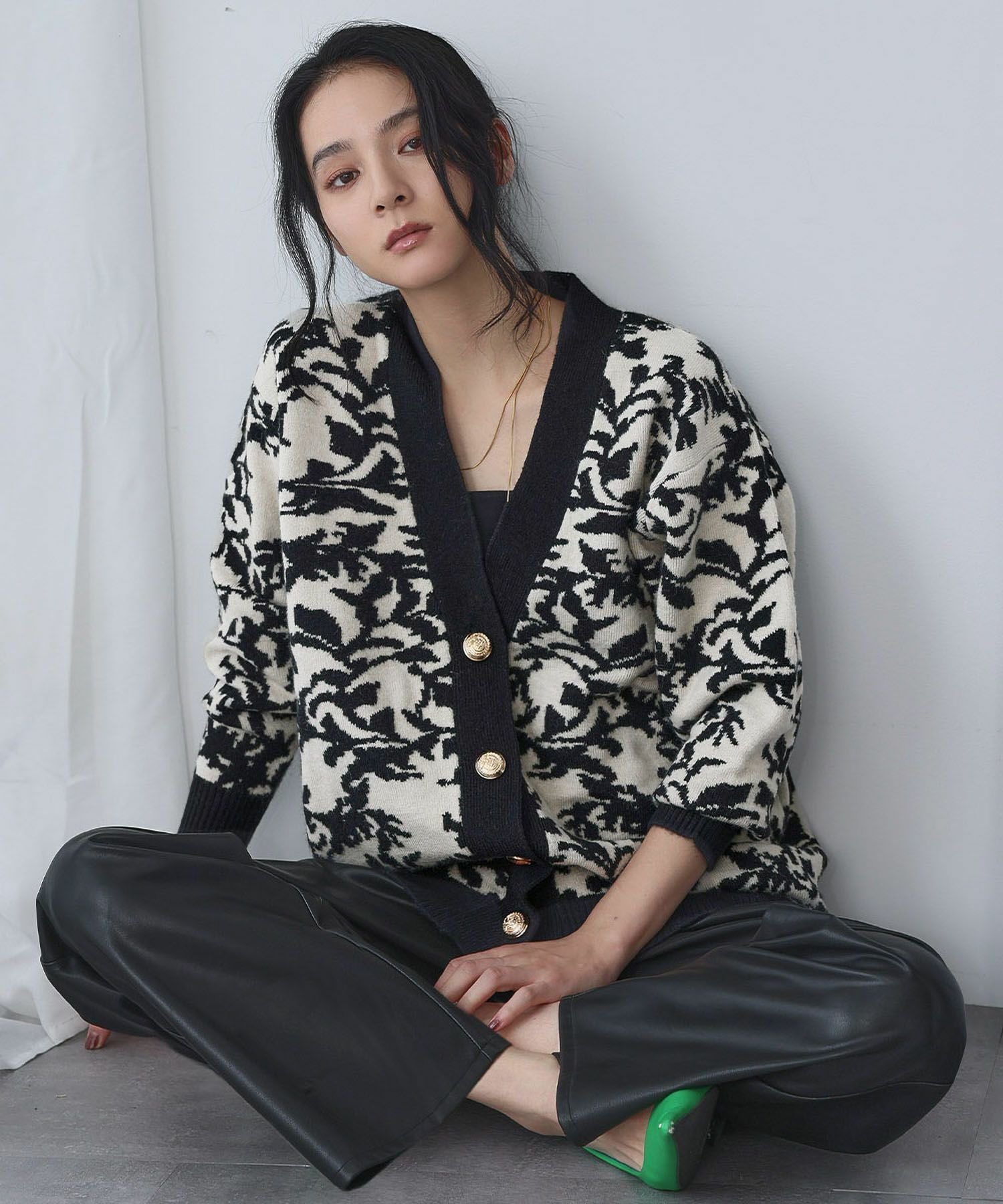 【エルフランク/ELFRANK】の【2025AW】リーフ柄アイビージャガードニットカーディガン 人気、トレンドファッション・服の通販 founy(ファニー) 　ファッション　Fashion　レディースファッション　Fashion for Women　トップス・カットソー　Cut & Sew Tops　ニット　Knit Tops & Sweaters　カーディガン・羽織り　Layered Style Cardigans　新作・新入荷　New Arrivals / New In　2025年　2025　2025-2026秋冬・A/W　Autumn/Winter 2025–26 AW25–26　プチプライス・低価格　Affordable / Budget Price　リーフ　Leaf, Botanical Leaf　 other-1|ID: prp329100004715791 ipo3291000000034071182