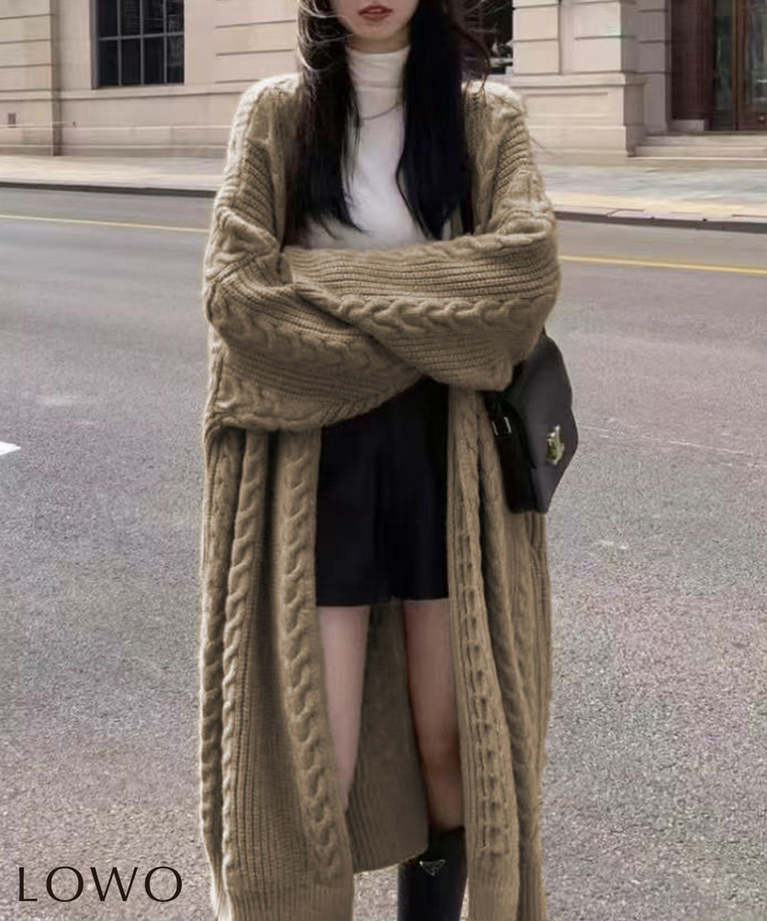 【ロワ/LOWO】のケーブルニットロングカーディガン 人気、トレンドファッション・服の通販 founy(ファニー) 　ファッション　Fashion　レディースファッション　Fashion for Women　トップス・カットソー　Cut & Sew Tops　ニット　Knit Tops & Sweaters　カーディガン・羽織り　Layered Style Cardigans　新作・新入荷　New Arrivals / New In　プチプライス・低価格　Affordable / Budget Price　 other-1|ID: prp329100004718482 ipo3291000000034095593