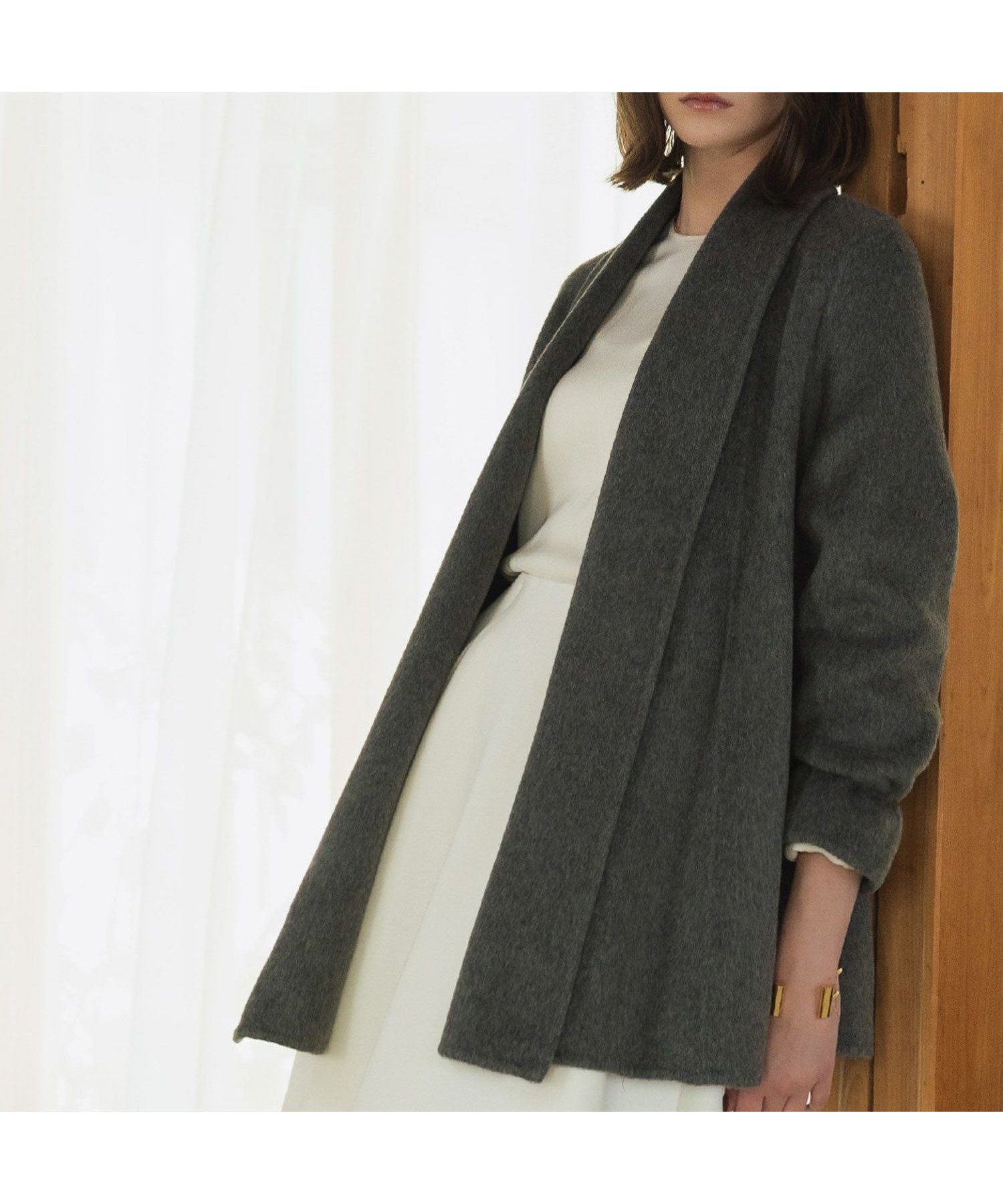 【エルフランク/ELFRANK】の【ウール90%+アルパカ10%】ショールカラーオーバーサイズコート 人気、トレンドファッション・服の通販 founy(ファニー) 　ファッション　Fashion　レディースファッション　Fashion for Women　アウター　Coat / Outerwear Collection　コート・ロングコート・ピーコート　Long Coats, Peacoats & More　新作・新入荷　New Arrivals / New In　プチプライス・低価格　Affordable / Budget Price　 other-1|ID: prp329100004718488 ipo3291000000035898457