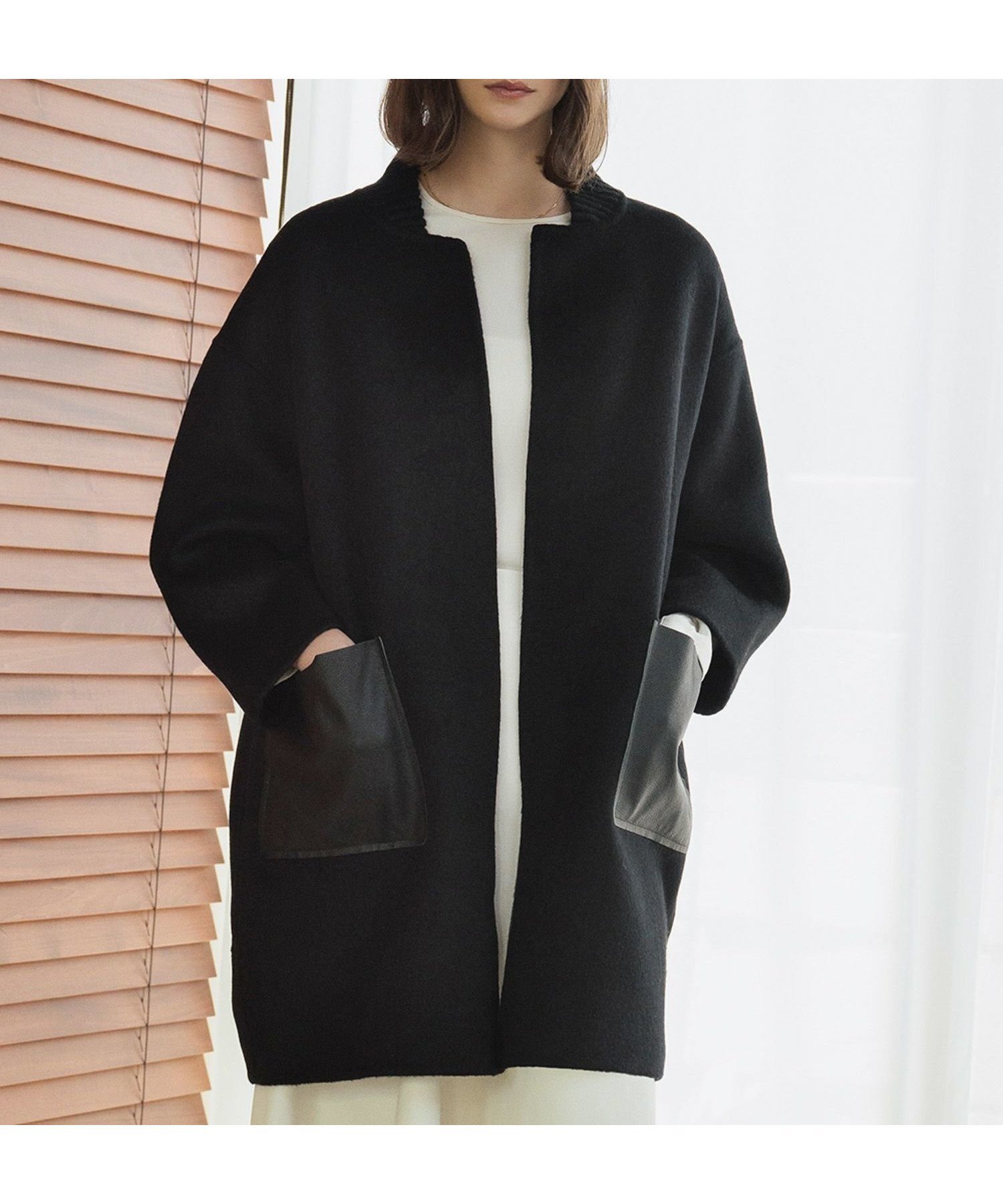 【エルフランク/ELFRANK】の【2025AW】【ウール70%】スタンドネックドロップショルダーハーフコート 人気、トレンドファッション・服の通販 founy(ファニー) 　ファッション　Fashion　レディースファッション　Fashion for Women　アウター　Coat / Outerwear Collection　コート・ロングコート・ピーコート　Long Coats, Peacoats & More　新作・新入荷　New Arrivals / New In　2025年　2025　2025-2026秋冬・A/W　Autumn/Winter 2025–26 AW25–26　プチプライス・低価格　Affordable / Budget Price　 other-1|ID: prp329100004718490 ipo3291000000034095619