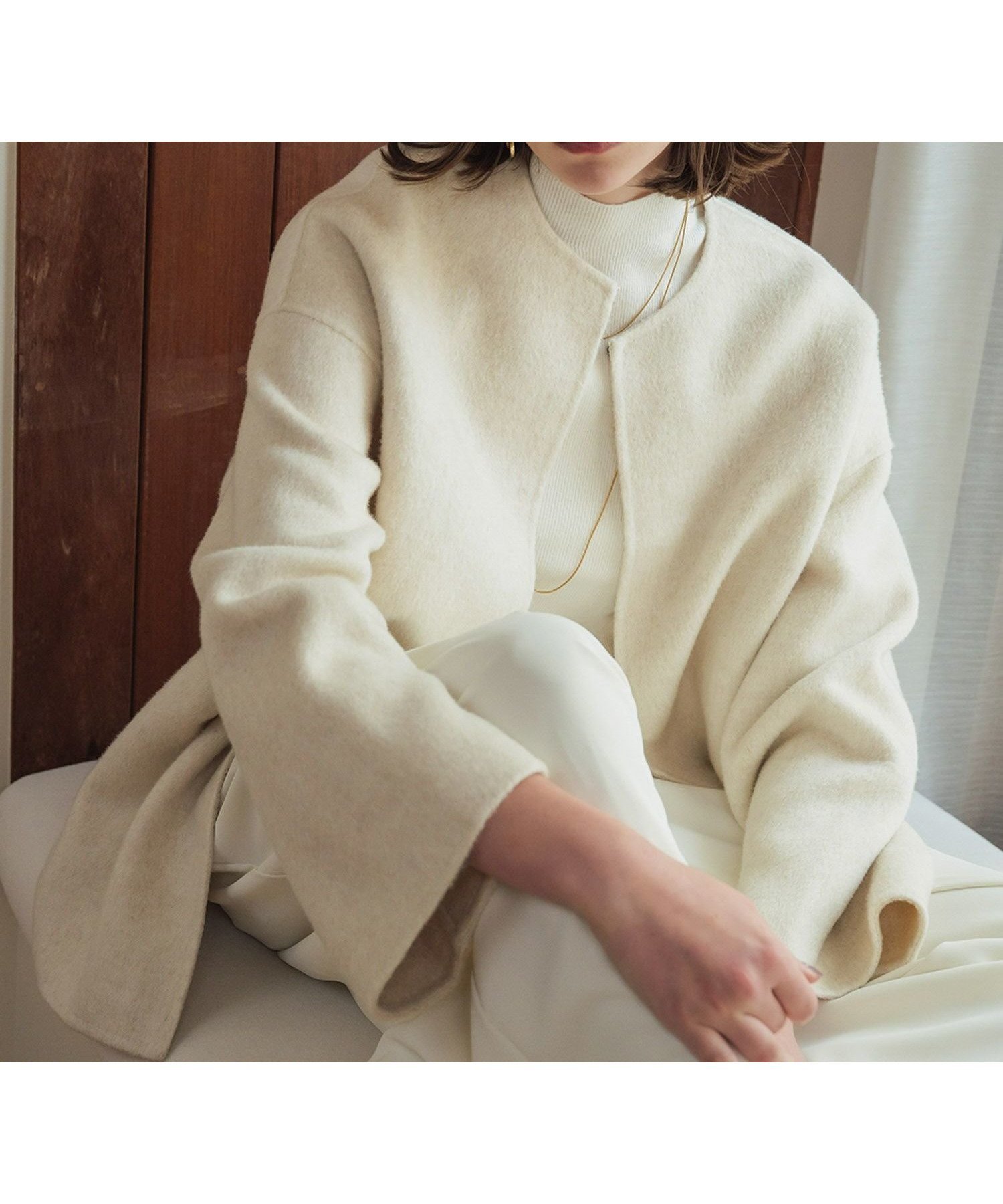 【エルフランク/ELFRANK】の【2025AW】【ウール100%】ノーカラーハーフコート 人気、トレンドファッション・服の通販 founy(ファニー) 　ファッション　Fashion　レディースファッション　Fashion for Women　アウター　Coat / Outerwear Collection　コート・ロングコート・ピーコート　Long Coats, Peacoats & More　新作・新入荷　New Arrivals / New In　2025年　2025　2025-2026秋冬・A/W　Autumn/Winter 2025–26 AW25–26　プチプライス・低価格　Affordable / Budget Price　 other-1|ID: prp329100004718493 ipo3291000000034095630