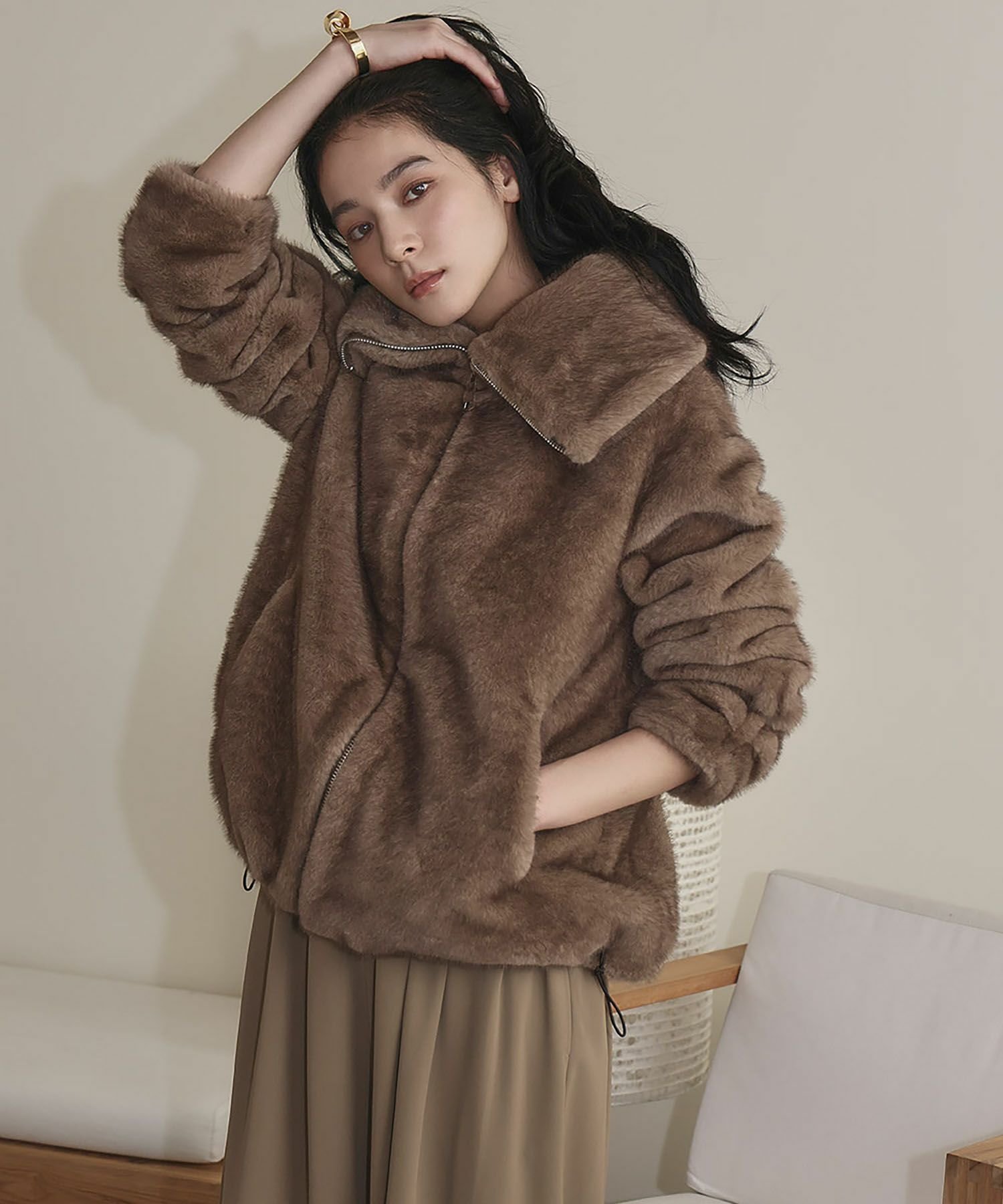 【エルフランク/ELFRANK】の【2025AW】フェイクファービッグカラーブルゾンコート 人気、トレンドファッション・服の通販 founy(ファニー) 　ファッション　Fashion　レディースファッション　Fashion for Women　アウター　Coat / Outerwear Collection　コート・ロングコート・ピーコート　Long Coats, Peacoats & More　ブルゾンジャケット・スポーティアウター　Blouson Jackets　新作・新入荷　New Arrivals / New In　2025年　2025　2025-2026秋冬・A/W　Autumn/Winter 2025–26 AW25–26　プチプライス・低価格　Affordable / Budget Price　 other-1|ID: prp329100004718494 ipo3291000000034095633