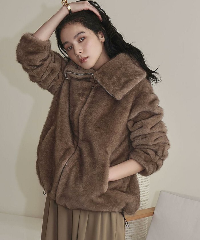 【エルフランク/ELFRANK】のフェイクファービッグカラーブルゾンコート インテリア・キッズ・メンズ・レディースファッション・服の通販 founy(ファニー) https://founy.com/ ファッション Fashion レディースファッション Fashion for Women アウター Coat / Outerwear Collection コート・ロングコート・ピーコート Long Coats, Peacoats & More ブルゾンジャケット・スポーティアウター Blouson Jackets 新作・新入荷 New Arrivals / New In プチプライス・低価格 Affordable / Budget Price |ID: prp329100004718494 ipo3291000000036172540