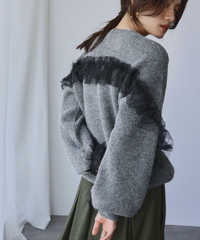 【エルフランク/ELFRANK】の【2025AW】チュールフリルリボン ニットプルオーバー/配色チュールが映える主役級デザインニット インテリア・キッズ・メンズ・レディースファッション・服の通販 founy(ファニー) https://founy.com/ ファッション Fashion レディースファッション Fashion for Women トップス・カットソー Cut & Sew Tops ニット Knit Tops & Sweaters カジュアルプルオーバー・ニットトップス Pullovers & Knit Tops / Casual Pullovers 新作・新入荷 New Arrivals / New In 2025年 2025 2025-2026秋冬・A/W Autumn/Winter 2025–26 AW25–26 チュール Tulip, Tulip Motif プチプライス・低価格 Affordable / Budget Price |ID: prp329100004718497 ipo3291000000034095638