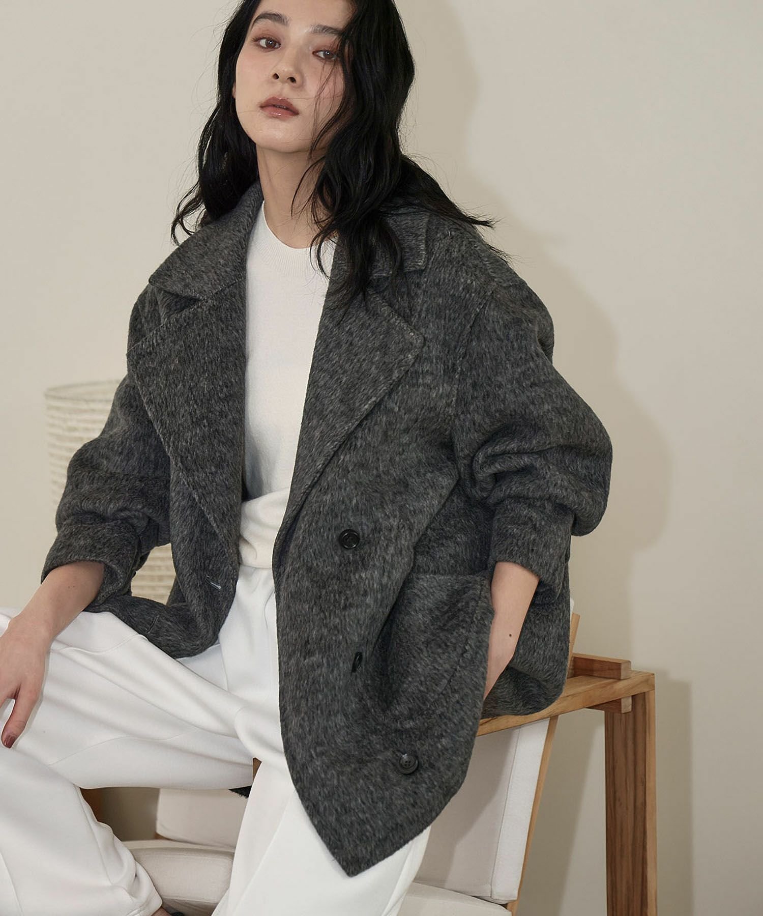 【エルフランク/ELFRANK】の【2025AW】【ウール70%】ドロップショルダーピーコート 人気、トレンドファッション・服の通販 founy(ファニー) 　ファッション　Fashion　レディースファッション　Fashion for Women　アウター　Coat / Outerwear Collection　コート・ロングコート・ピーコート　Long Coats, Peacoats & More　新作・新入荷　New Arrivals / New In　2025年　2025　2025-2026秋冬・A/W　Autumn/Winter 2025–26 AW25–26　プチプライス・低価格　Affordable / Budget Price　 other-1|ID: prp329100004721699 ipo3291000000034123007