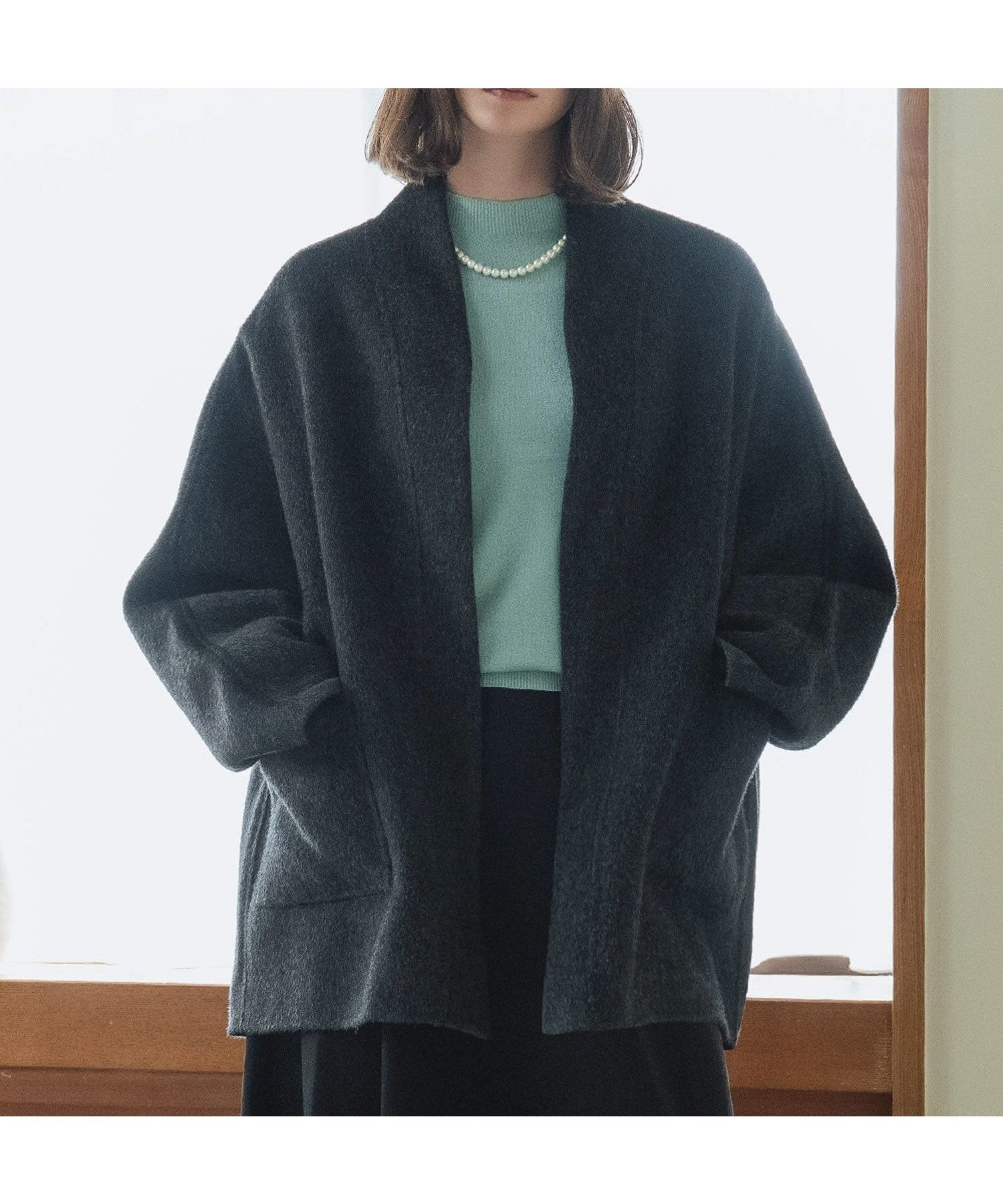 【エルフランク/ELFRANK】の【2025AW】【ウール100%】ノーカラーオーバーサイズハーフコート 人気、トレンドファッション・服の通販 founy(ファニー) 　ファッション　Fashion　レディースファッション　Fashion for Women　アウター　Coat / Outerwear Collection　コート・ロングコート・ピーコート　Long Coats, Peacoats & More　新作・新入荷　New Arrivals / New In　2025年　2025　2025-2026秋冬・A/W　Autumn/Winter 2025–26 AW25–26　プチプライス・低価格　Affordable / Budget Price　 other-1|ID: prp329100004725570 ipo3291000000034619875