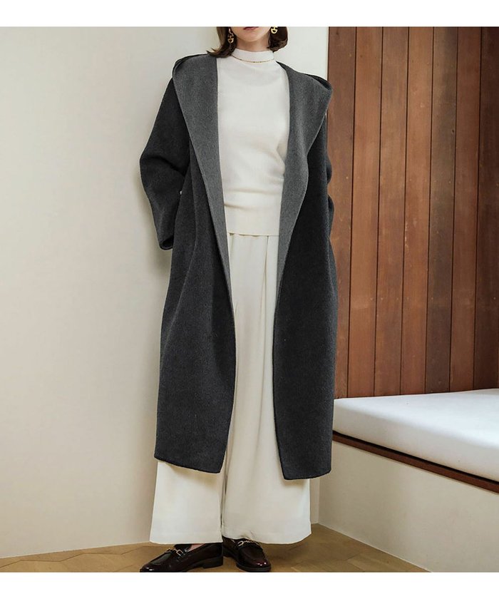 【エルフランク/ELFRANK】の【2025AW】【ウール70%】フーデッドドロップショルダーガウンコート インテリア・キッズ・メンズ・レディースファッション・服の通販 founy(ファニー) https://founy.com/ ファッション Fashion レディースファッション Fashion for Women アウター Coat / Outerwear Collection コート・ロングコート・ピーコート Long Coats, Peacoats & More 新作・新入荷 New Arrivals / New In 2025年 2025 2025-2026秋冬・A/W Autumn/Winter 2025–26 AW25–26 プチプライス・低価格 Affordable / Budget Price |ID: prp329100004730092 ipo3291000000034169863