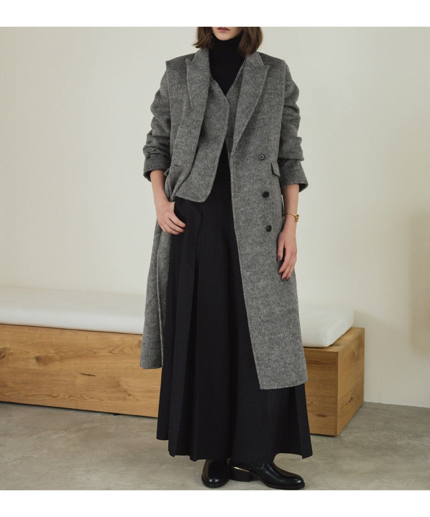 【エルフランク/ELFRANK】の【2025AW】【ウール70%】ロングベスト付きノーカラージャケットコート 人気、トレンドファッション・服の通販 founy(ファニー) 　ファッション　Fashion　レディースファッション　Fashion for Women　アウター　Coat / Outerwear Collection　コート・ロングコート・ピーコート　Long Coats, Peacoats & More　レディースジャケット・軽アウター　Jackets　ノーカラージャケット / シンプル上品コーデ　Collarless Jackets　新作・新入荷　New Arrivals / New In　2025年　2025　2025-2026秋冬・A/W　Autumn/Winter 2025–26 AW25–26　プチプライス・低価格　Affordable / Budget Price　ベスト　Vest, Waistcoat　ロング　Long, Long-Length　 other-1|ID: prp329100004730094 ipo3291000000034169868