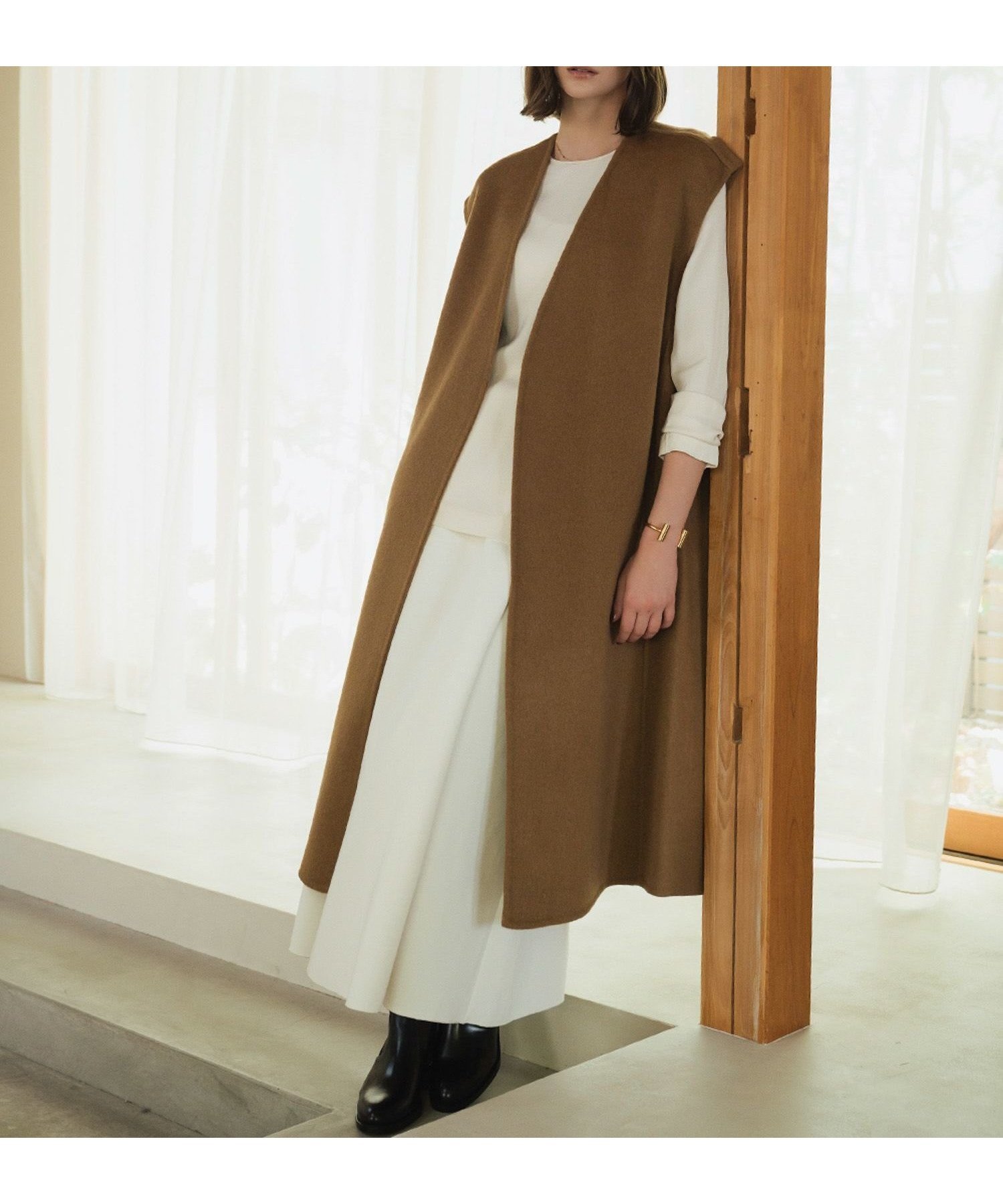 【エルフランク/ELFRANK】の【2025AW】【ウール70%】オーバーシルエットVネックロングジレ 人気、トレンドファッション・服の通販 founy(ファニー) 　ファッション　Fashion　レディースファッション　Fashion for Women　アウター　Coat / Outerwear Collection　トップス・カットソー　Cut & Sew Tops　ベスト&ジレ / 重ね着スタイル　Vests & Gilets　Vネックトップス　V-Neck Tops / V-Cut Neckline Shirts　新作・新入荷　New Arrivals / New In　2025年　2025　2025-2026秋冬・A/W　Autumn/Winter 2025–26 AW25–26　プチプライス・低価格　Affordable / Budget Price　 other-1|ID: prp329100004730102 ipo3291000000034169888