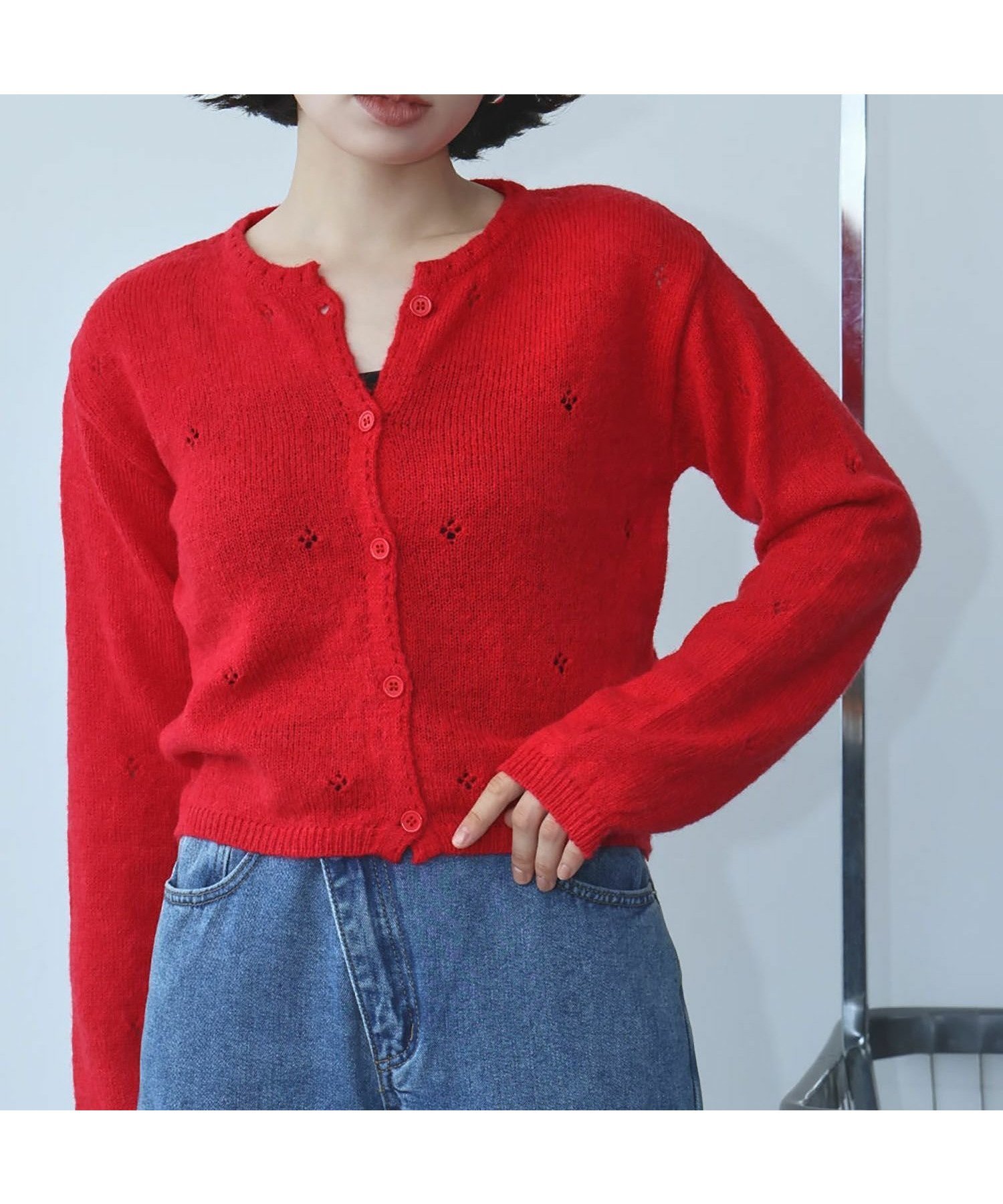 【アンピルーラ/Ampirula】の【2025AW】ドロップショルダーショート丈ニットカーディガン 人気、トレンドファッション・服の通販 founy(ファニー) 　ファッション　Fashion　レディースファッション　Fashion for Women　トップス・カットソー　Cut & Sew Tops　ニット　Knit Tops & Sweaters　カーディガン・羽織り　Layered Style Cardigans　新作・新入荷　New Arrivals / New In　2025年　2025　2025-2026秋冬・A/W　Autumn/Winter 2025–26 AW25–26　カーディガン　Cardigan, Knitwear　プチプライス・低価格　Affordable / Budget Price　 other-1|ID: prp329100004737967 ipo3291000000034223692