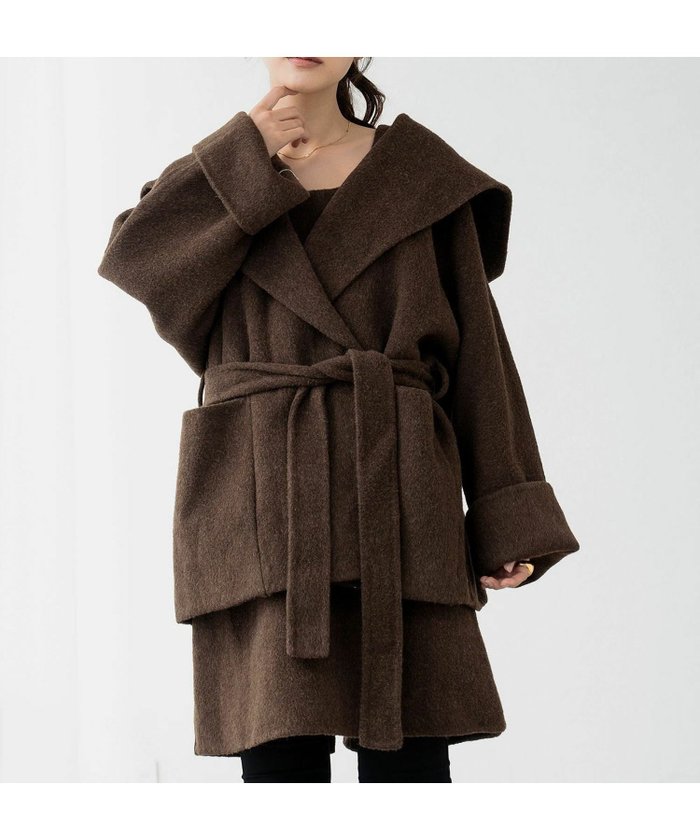 【エルフランク/ELFRANK】の【2025AW】【ウール68%】ベスト付きベルテッドハーフコート インテリア・キッズ・メンズ・レディースファッション・服の通販 founy(ファニー) https://founy.com/ ファッション Fashion レディースファッション Fashion for Women アウター Coat / Outerwear Collection コート・ロングコート・ピーコート Long Coats, Peacoats & More 新作・新入荷 New Arrivals / New In 2025年 2025 2025-2026秋冬・A/W Autumn/Winter 2025–26 AW25–26 プチプライス・低価格 Affordable / Budget Price ベスト Vest, Waistcoat |ID: prp329100004737973 ipo3291000000034223708