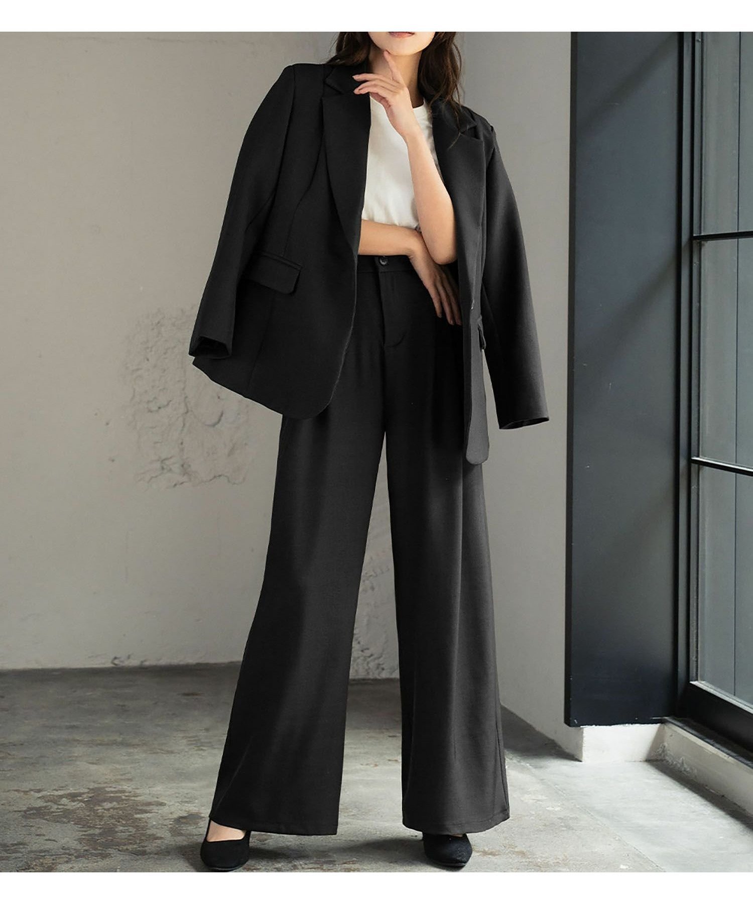 【ロワ/LOWO】のテーラードジャケット&ワイドパンツ2点セットスーツ 人気、トレンドファッション・服の通販 founy(ファニー) 　ファッション　Fashion　レディースファッション　Fashion for Women　アウター　Coat / Outerwear Collection　レディースジャケット・軽アウター　Jackets　テーラードジャケット / 通勤・きれいめスタイル　Tailored Jackets & Blazers　スーツ　Business Suits & Workwear　スーツジャケット・オフィスブレザー　Suit Jackets / Blazers　スーツパンツ・ドレスパンツ　Suit Pants / Office Trousers / Dress Pants　スーツセット・2点セット・レディーススーツ　Suit Sets / 2-Piece Suits / Office Suit Sets　新作・新入荷　New Arrivals / New In　スーツ　Suit, Formalwear　プチプライス・低価格　Affordable / Budget Price　ワイド　Wide, Wide Fit　 other-1|ID: prp329100004753120 ipo3291000000034378700