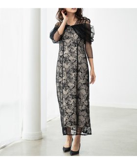 【ガール/GIRL】 フラワー刺繍レース×チュールドレープスリーブIラインロング丈ワンピースパーティードレス人気、トレンドファッション・服の通販 founy(ファニー) ファッション Fashion レディースファッション Fashion for Women ワンピース Dresses フォーマル・パーティードレス・結婚式用ドレス Elegant & Casual Dresses 新作・新入荷 New Arrivals / New In フラワー Flower, Floral プチプライス・低価格 Affordable / Budget Price レース Lace, Lace Fabric ロング Long, Long-Length |ID:prp329100004753124