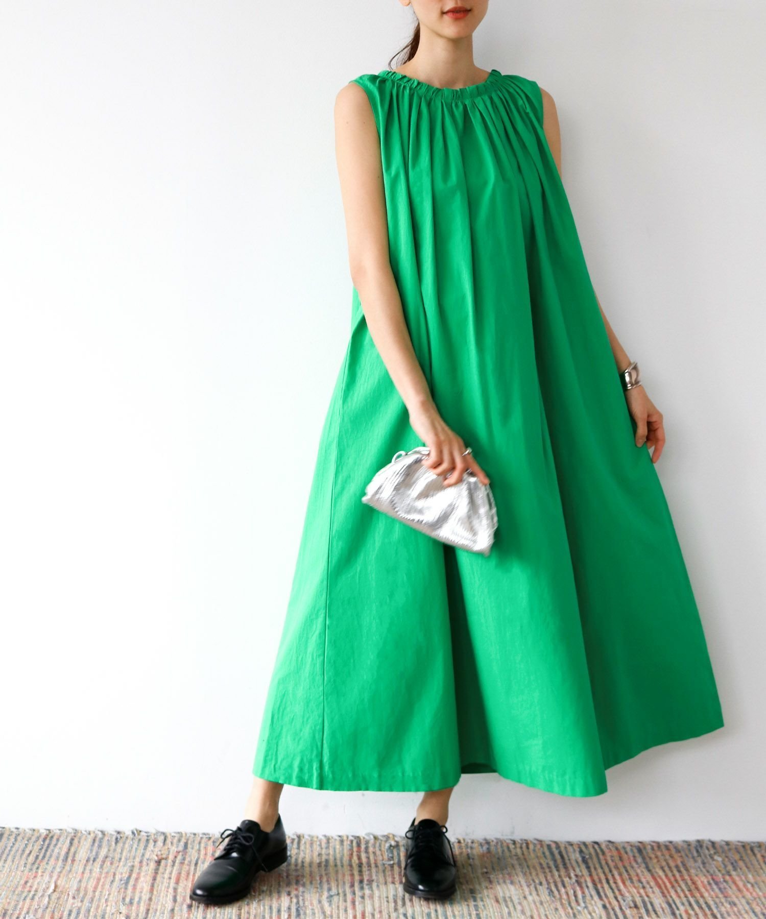 【エルフランク/ELFRANK】の【綿100%使用】バックギャザーリボンノースリーブロング丈ワンピース 人気、トレンドファッション・服の通販 founy(ファニー) ファッション Fashion レディースファッション Fashion for Women ワンピース Dresses 新作・新入荷 New Arrivals / New In ギャザー Gathered, Ruffled ノースリーブ Sleeveless, No-Sleeve プチプライス・低価格 Affordable / Budget Price リボン Ribbon, Bow 洗える Machine Washable other-1|ID: prp329100004763142 ipo3291000000034475401