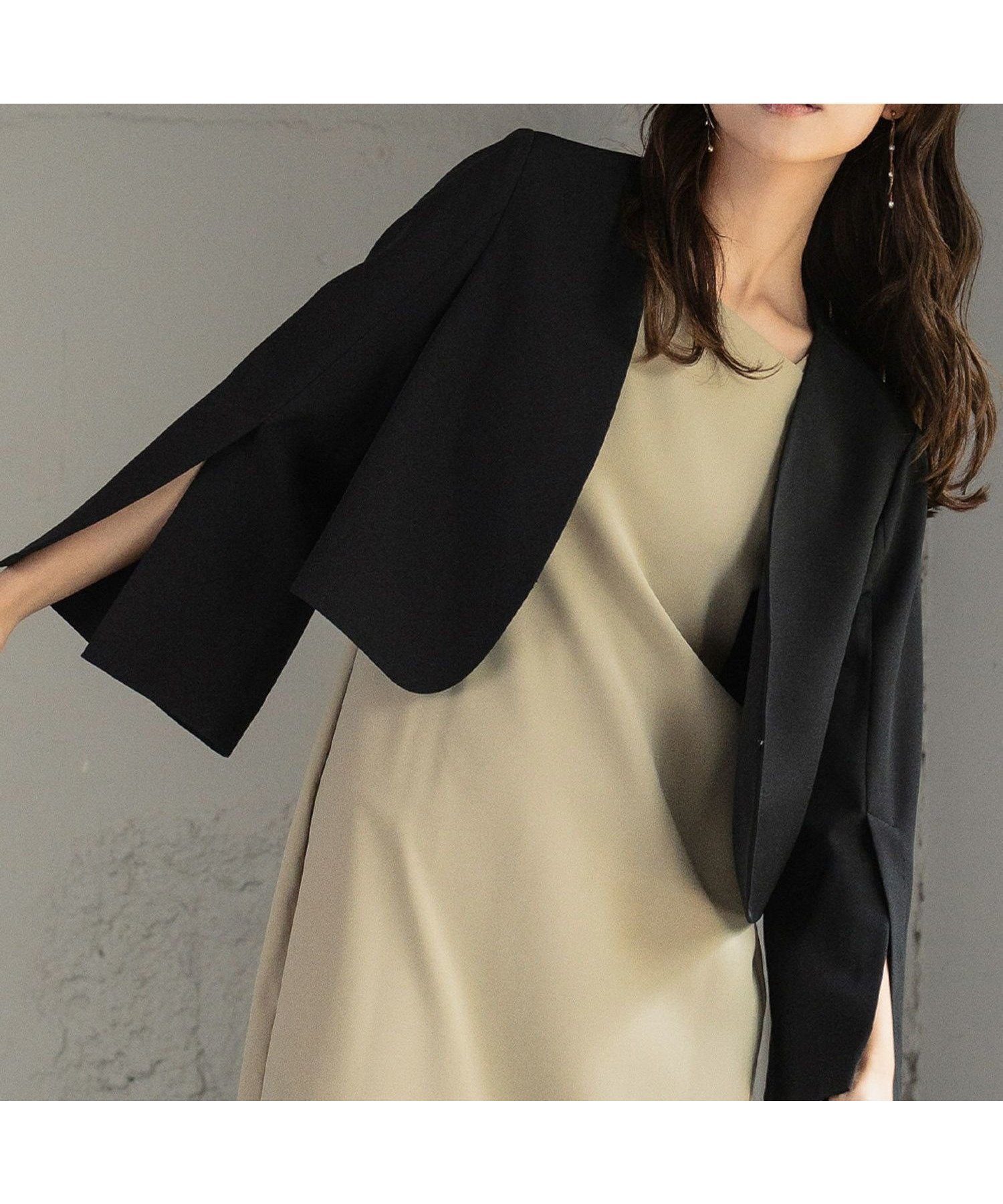 【フロリア/Flolia】の洗えるスリットスリーブショート丈ノーカラージャケット 人気、トレンドファッション・服の通販 founy(ファニー) 　ファッション　Fashion　レディースファッション　Fashion for Women　アウター　Coat / Outerwear Collection　レディースジャケット・軽アウター　Jackets　ノーカラージャケット / シンプル上品コーデ　Collarless Jackets　新作・新入荷　New Arrivals / New In　ジャケット　Jacket, Outerwear　プチプライス・低価格　Affordable / Budget Price　洗える　Machine Washable　 other-1|ID: prp329100004763887 ipo3291000000034485822