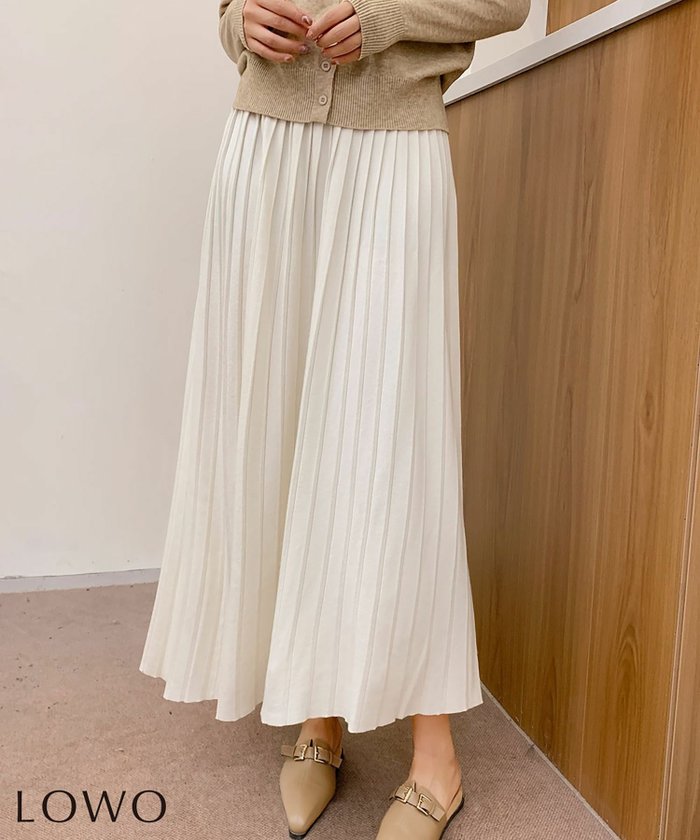 【ロワ/LOWO】のロングニットプリーツスカート インテリア・キッズ・メンズ・レディースファッション・服の通販 founy(ファニー) https://founy.com/ ファッション Fashion レディースファッション Fashion for Women スカート Skirts プリーツスカート / 上品フェミニンスタイル Pleated Skirts 新作・新入荷 New Arrivals / New In プチプライス・低価格 Affordable / Budget Price |ID: prp329100004769435 ipo3291000000035902223