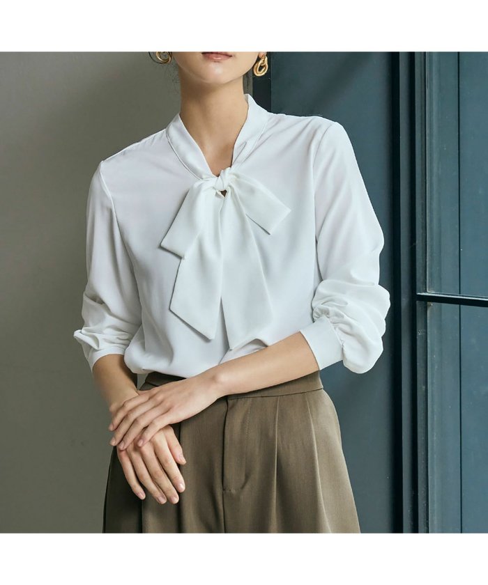 【フロリア/Flolia】の【オフィスもデイリーも使える】ボウタイブラウス インテリア・キッズ・メンズ・レディースファッション・服の通販 founy(ファニー) https://founy.com/ ファッション Fashion レディースファッション Fashion for Women トップス・カットソー Cut & Sew Tops シャツ・ブラウス・オフィスカジュアル Elegant Blouses & Button-Ups 新作・新入荷 New Arrivals / New In プチプライス・低価格 Affordable / Budget Price |ID: prp329100004770531 ipo3291000000034557667