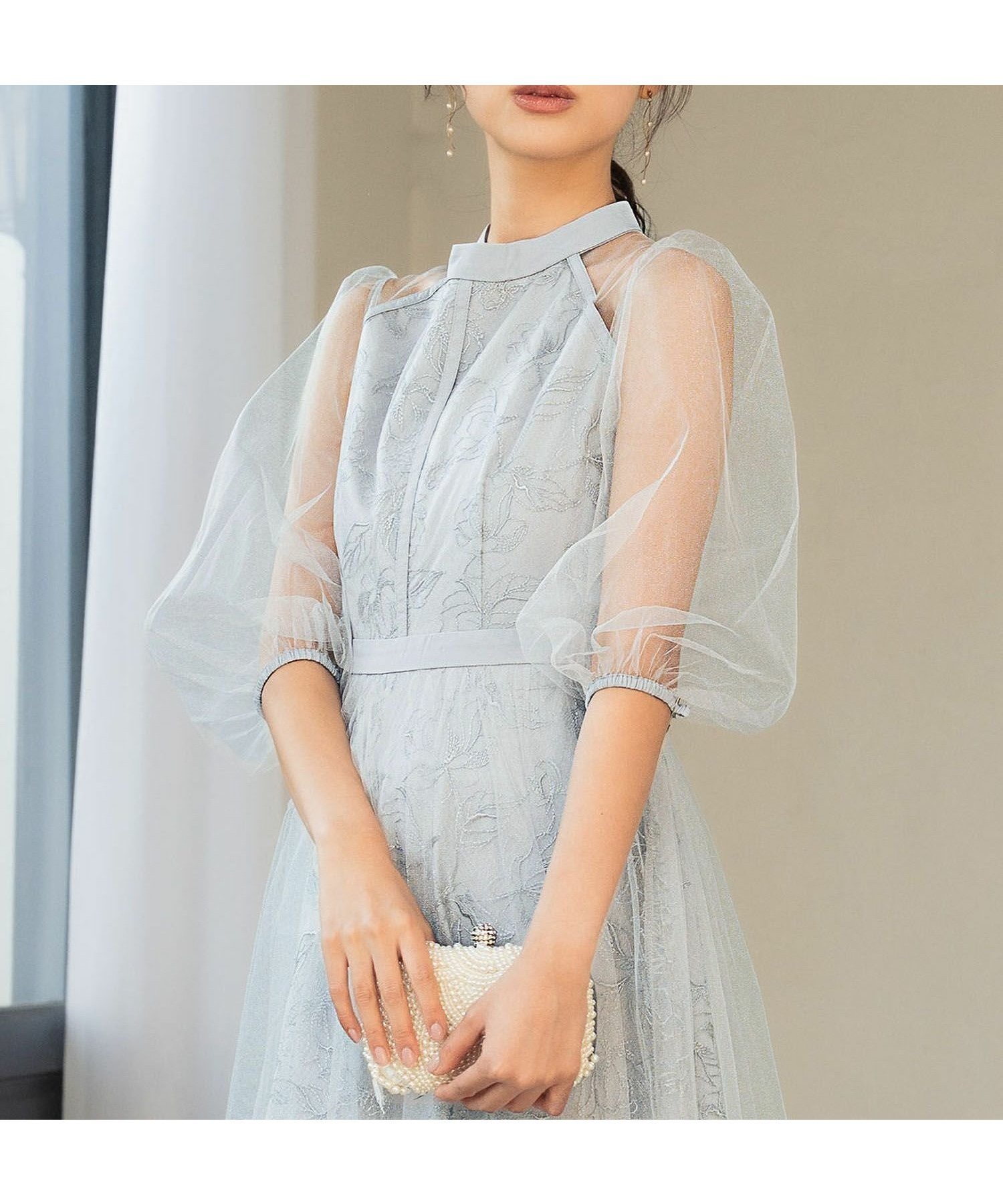 【ガール/GIRL】のシアーパフスリーブレース刺繍ロング丈ワンピースパーティードレス 人気、トレンドファッション・服の通販 founy(ファニー) 　ファッション　Fashion　レディースファッション　Fashion for Women　ワンピース　Dresses　フォーマル・パーティードレス・結婚式用ドレス　Elegant & Casual Dresses　新作・新入荷　New Arrivals / New In　プチプライス・低価格　Affordable / Budget Price　ロング　Long, Long-Length　 other-1|ID: prp329100004774695 ipo3291000000034607160