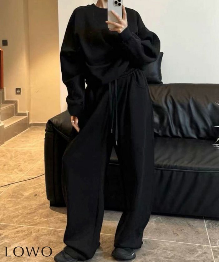 【ロワ/LOWO】のシンプルスウェットプルオーバー&ワイドパンツ2点セットアップ インテリア・キッズ・メンズ・レディースファッション・服の通販 founy(ファニー) https://founy.com/ ファッション Fashion レディースファッション Fashion for Women セットアップ Matching Sets レディースパンツ・ボトムス Pants & Trousers / Bottoms 新作・新入荷 New Arrivals / New In セットアップ Set-Up, Coordinated Outfit プチプライス・低価格 Affordable / Budget Price ワイド Wide, Wide Fit |ID: prp329100004774709 ipo3291000000034607199