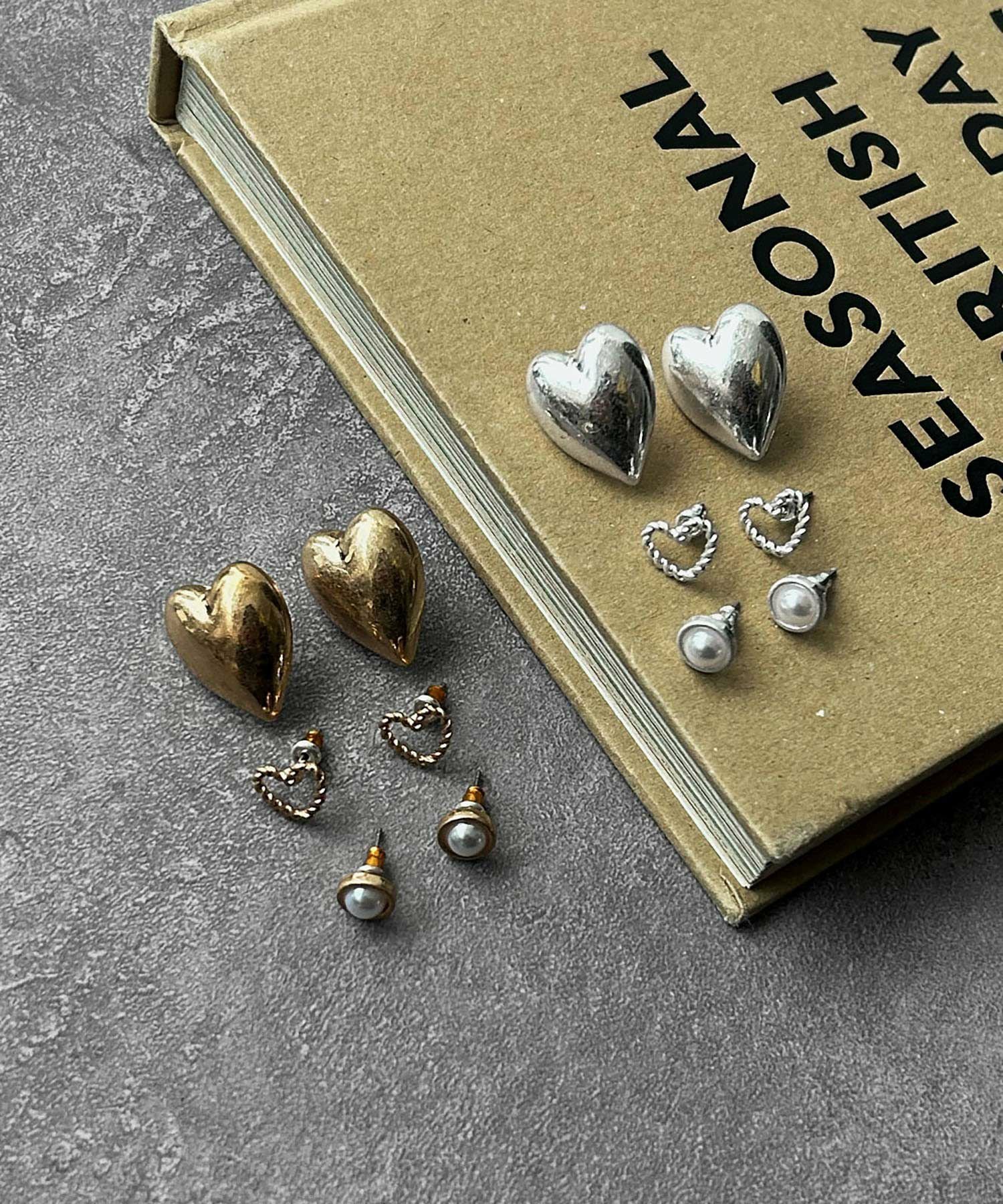 【ガール/GIRL】の【3点セット】ハートモチーフ&パールピアス|大人可愛いセットピアス 人気、トレンドファッション・服の通販 founy(ファニー) 　ファッション　Fashion　レディースファッション　Fashion for Women　新作・新入荷　New Arrivals / New In　パール　Pearl, Pearl Accent　プチプライス・低価格　Affordable / Budget Price　 other-1|ID: prp329100004775719 ipo3291000000034619924