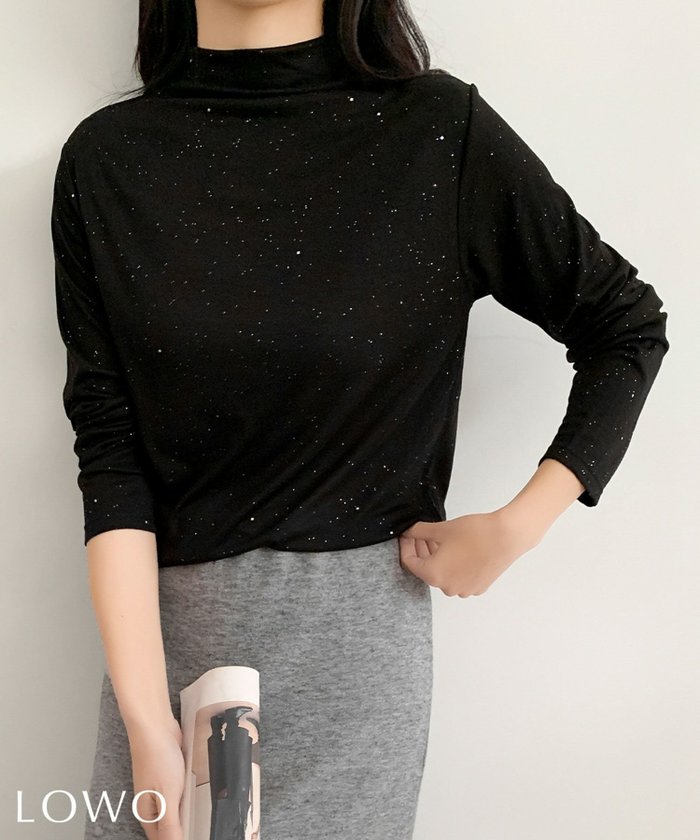 【ロワ/LOWO】のハイネックラメカットソー インテリア・キッズ・メンズ・レディースファッション・服の通販 founy(ファニー) https://founy.com/ ファッション Fashion レディースファッション Fashion for Women トップス・カットソー Cut & Sew Tops カットソー・ベーシックTシャツ Cut-and-Sewn Tops / Stretch Tees & Basics 新作・新入荷 New Arrivals / New In プチプライス・低価格 Affordable / Budget Price |ID: prp329100004779450 ipo3291000000034665188