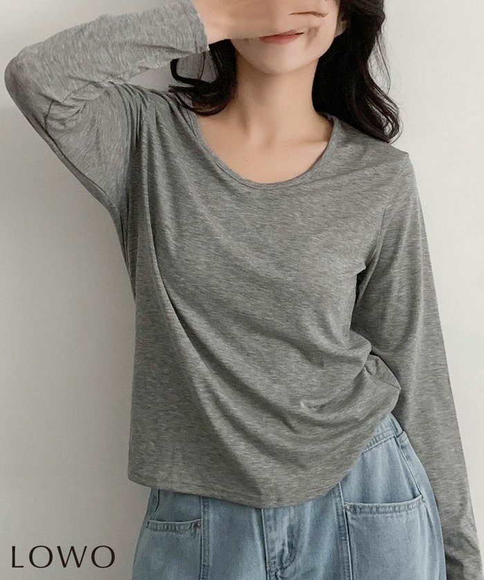 【ロワ/LOWO】のUネックベーシックカットソー インテリア・キッズ・メンズ・レディースファッション・服の通販 founy(ファニー) https://founy.com/ ファッション Fashion レディースファッション Fashion for Women トップス・カットソー Cut & Sew Tops カットソー・ベーシックTシャツ Cut-and-Sewn Tops / Stretch Tees & Basics 新作・新入荷 New Arrivals / New In プチプライス・低価格 Affordable / Budget Price |ID: prp329100004779451 ipo3291000000034665194