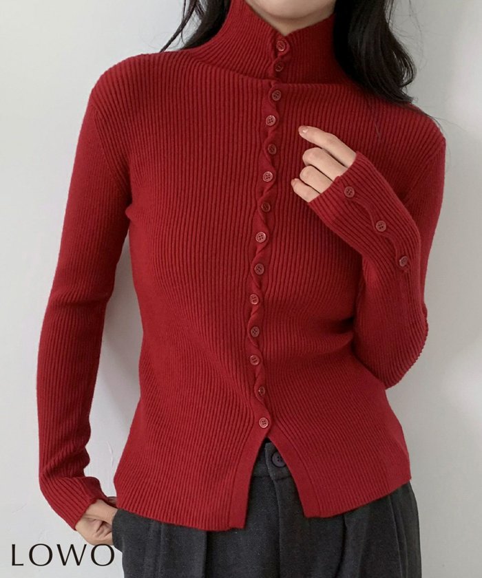【ロワ/LOWO】のリブニットハイネックカーディガン インテリア・キッズ・メンズ・レディースファッション・服の通販 founy(ファニー) https://founy.com/ ファッション Fashion レディースファッション Fashion for Women トップス・カットソー Cut & Sew Tops ニット Knit Tops & Sweaters カーディガン・羽織り Layered Style Cardigans 新作・新入荷 New Arrivals / New In プチプライス・低価格 Affordable / Budget Price |ID: prp329100004779454 ipo3291000000034665205