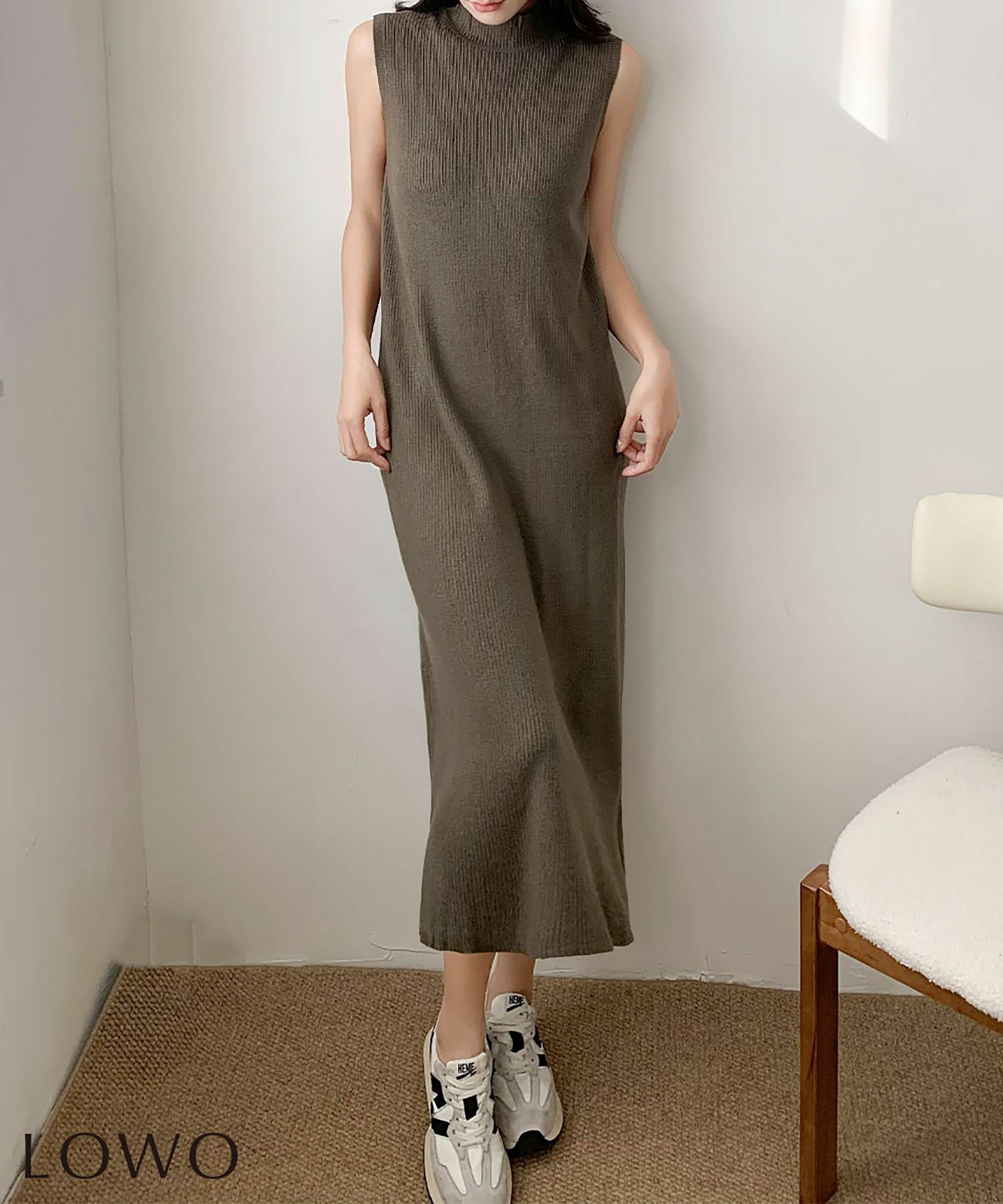 【ロワ/LOWO】のモックネックノースリーブニットタイトワンピース 人気、トレンドファッション・服の通販 founy(ファニー) 　ファッション　Fashion　レディースファッション　Fashion for Women　ワンピース　Dresses　新作・新入荷　New Arrivals / New In　プチプライス・低価格　Affordable / Budget Price　 other-1|ID: prp329100004780207 ipo3291000000034675799