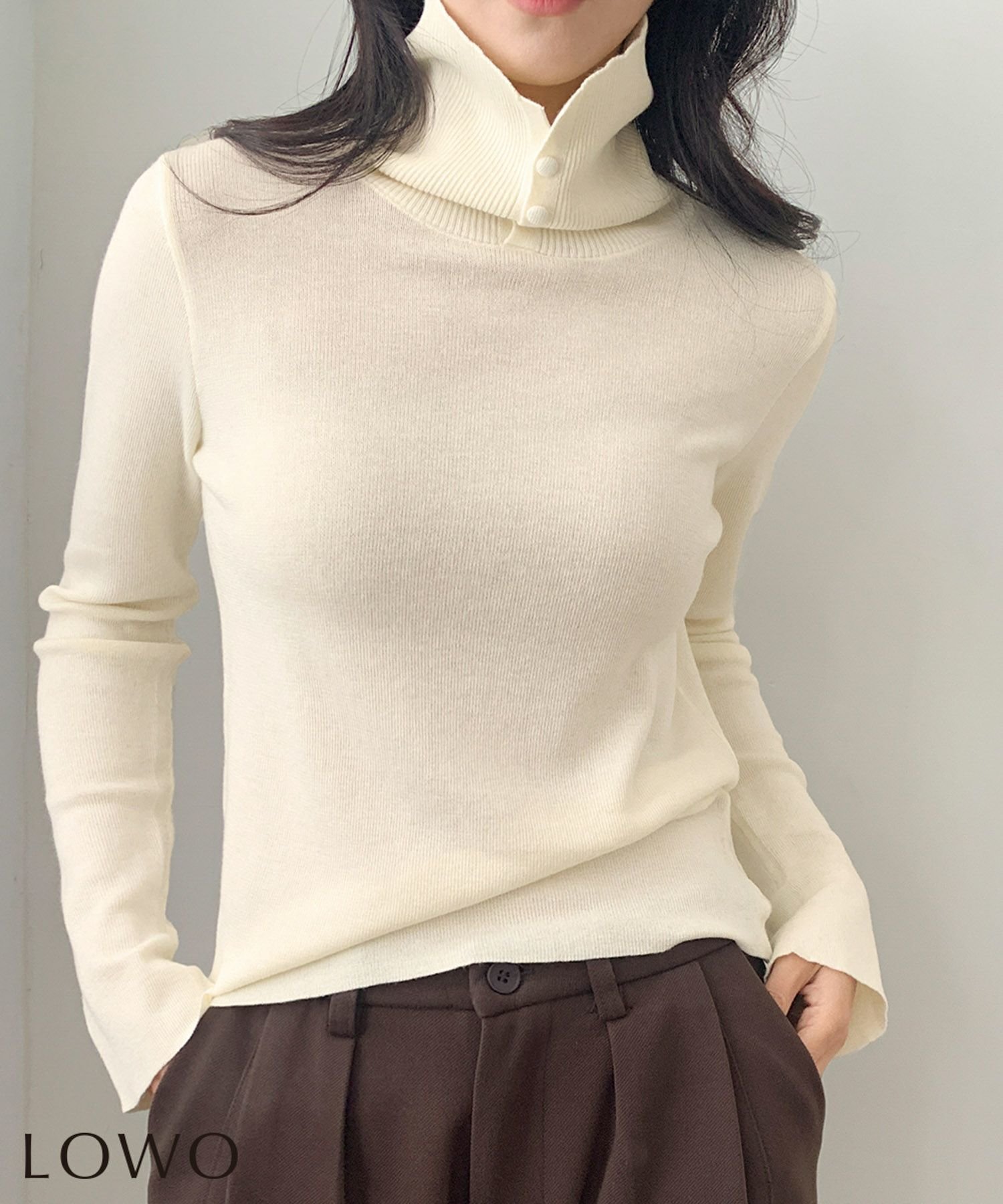 【ロワ/LOWO】のハイネックニットプルオーバー 人気、トレンドファッション・服の通販 founy(ファニー) 　ファッション　Fashion　レディースファッション　Fashion for Women　トップス・カットソー　Cut & Sew Tops　ニット　Knit Tops & Sweaters　カジュアルプルオーバー・ニットトップス　Pullovers & Knit Tops / Casual Pullovers　新作・新入荷　New Arrivals / New In　プチプライス・低価格　Affordable / Budget Price　 other-1|ID: prp329100004780208 ipo3291000000034675805