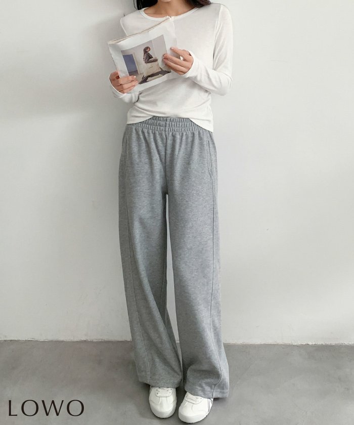 【ロワ/LOWO】のスウェットワイドパンツ インテリア・キッズ・メンズ・レディースファッション・服の通販 founy(ファニー) https://founy.com/ ファッション Fashion レディースファッション Fashion for Women パンツ Pants & Trousers 新作・新入荷 New Arrivals / New In プチプライス・低価格 Affordable / Budget Price |ID: prp329100004782024 ipo3291000000035505790