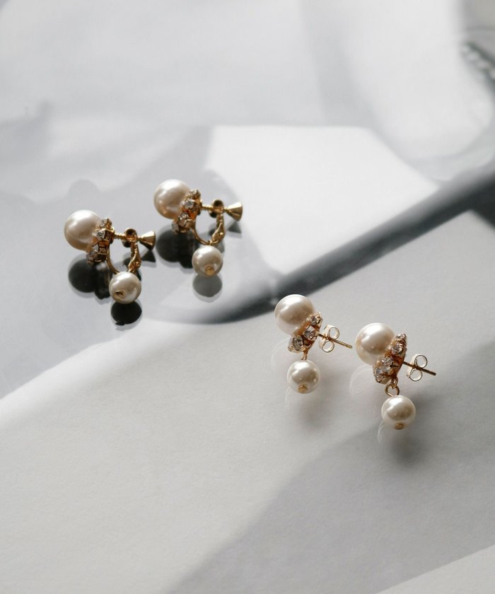 【ガール/GIRL】のフェイクパール&ラインストーンピアスorイヤリング - 結婚式・二次会・成人式・同窓会・謝恩会・お呼ばれ対応アクセサリー インテリア・キッズ・メンズ・レディースファッション・服の通販 founy(ファニー) https://founy.com/ ファッション Fashion レディースファッション Fashion for Women ジュエリー Jewelry ファッションリング Fashion Rings イヤリング・フープ・ドロップタイプ Hoop, Drop & Clip Earrings 新作・新入荷 New Arrivals / New In アクセサリー Fashion Accessories イヤリング Earrings プチプライス・低価格 Affordable / Budget Price 二次会 After Party 結婚式 Wedding |ID: prp329100004796264 ipo3291000000036171670