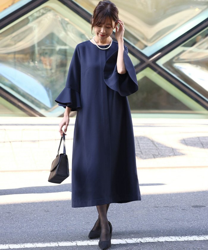 【フロリア/Flolia】の洗える3WAYリボン付きフレアスリーブワンピーススーツ インテリア・キッズ・メンズ・レディースファッション・服の通販 founy(ファニー) https://founy.com/ ファッション Fashion レディースファッション Fashion for Women ワンピース Dresses 新作・新入荷 New Arrivals / New In プチプライス・低価格 Affordable / Budget Price リボン Ribbon, Bow 洗える Machine Washable |ID: prp329100004798869 ipo3291000000034818525