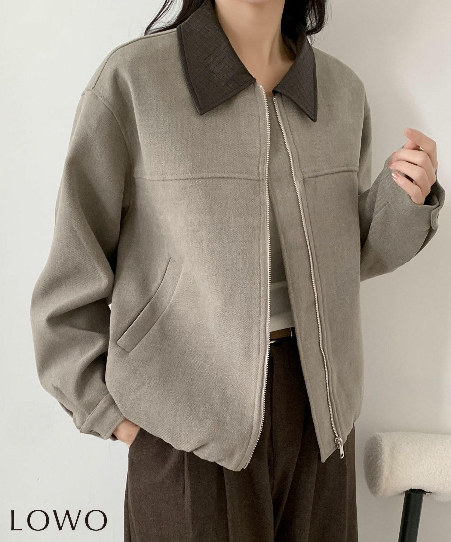 【ロワ/LOWO】の異素材MIXドロップショルダーブルゾン 人気、トレンドファッション・服の通販 founy(ファニー) 　ファッション　Fashion　レディースファッション　Fashion for Women　アウター　Coat / Outerwear Collection　ブルゾンジャケット・スポーティアウター　Blouson Jackets　新作・新入荷　New Arrivals / New In　プチプライス・低価格　Affordable / Budget Price　 other-1|ID: prp329100004801597 ipo3291000000035500612