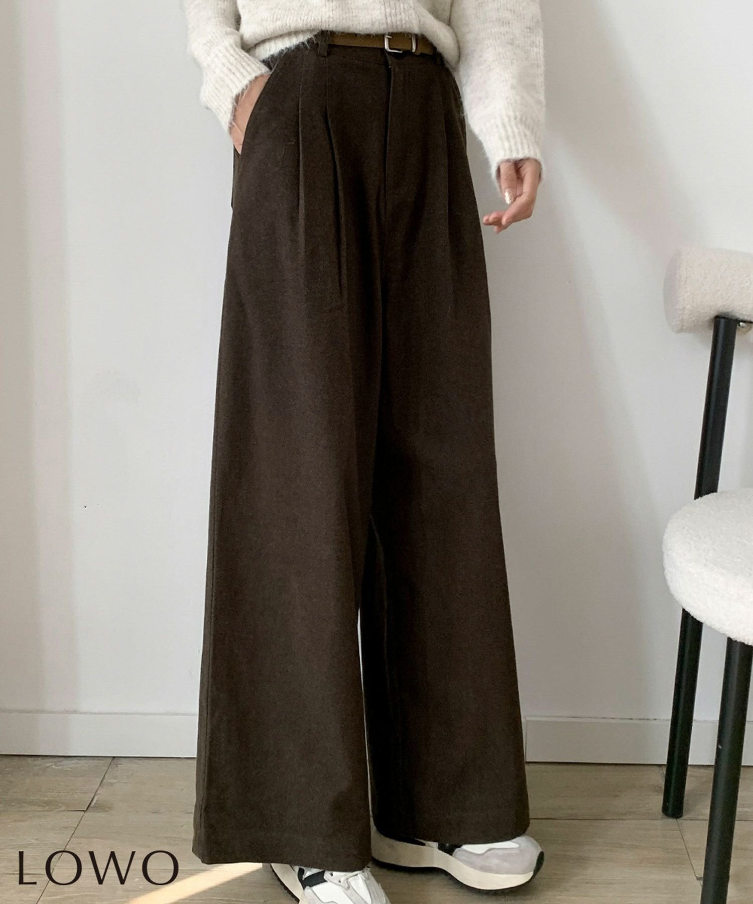 【ロワ/LOWO】のベルト付きツータックワイドパンツ 人気、トレンドファッション・服の通販 founy(ファニー) 　ファッション　Fashion　レディースファッション　Fashion for Women　パンツ　Pants & Trousers　ベルト&ウエストマーク　Belts & Waist Accessories　新作・新入荷　New Arrivals / New In　プチプライス・低価格　Affordable / Budget Price　 other-1|ID: prp329100004805171 ipo3291000000034867293