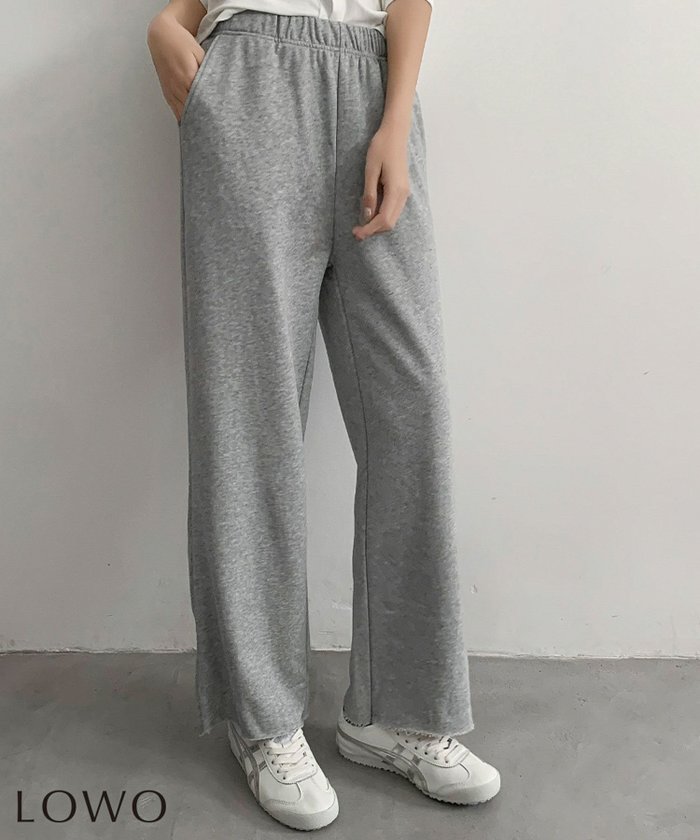 【ロワ/LOWO】の【綿100%使用】裾切りっぱなしスウェットワイドパンツ インテリア・キッズ・メンズ・レディースファッション・服の通販 founy(ファニー) https://founy.com/ ファッション Fashion レディースファッション Fashion for Women パンツ Pants & Trousers 新作・新入荷 New Arrivals / New In プチプライス・低価格 Affordable / Budget Price |ID: prp329100004806622 ipo3291000000035504608