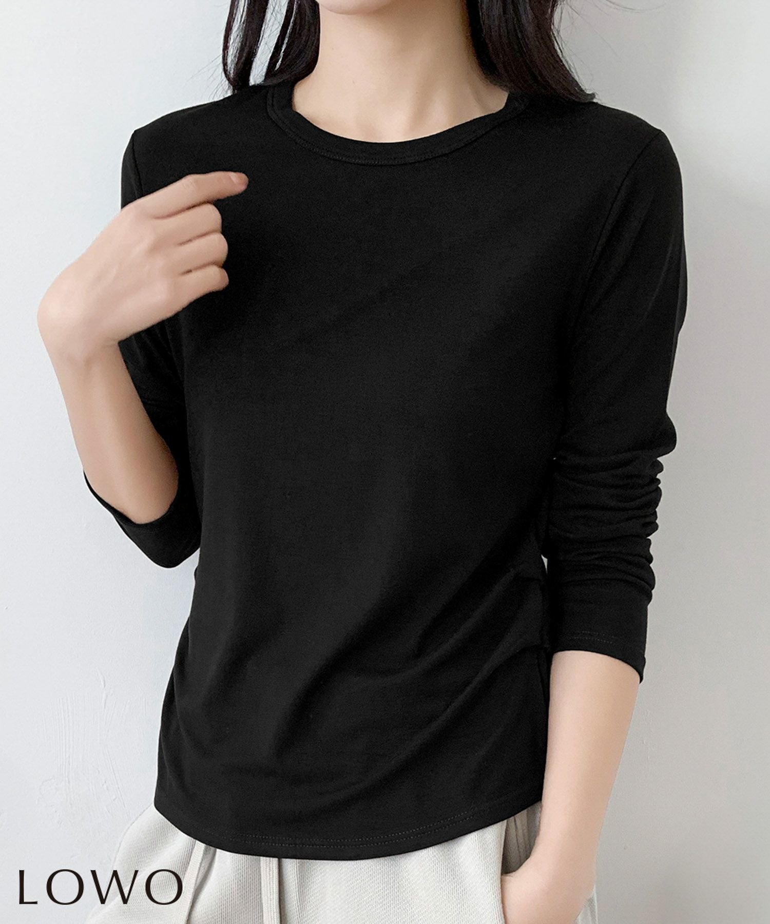 【ロワ/LOWO】のシンプルカラーカットソー 人気、トレンドファッション・服の通販 founy(ファニー) 　ファッション　Fashion　レディースファッション　Fashion for Women　トップス・カットソー　Cut & Sew Tops　カットソー・ベーシックTシャツ　Cut-and-Sewn Tops / Stretch Tees & Basics　新作・新入荷　New Arrivals / New In　プチプライス・低価格　Affordable / Budget Price　 other-1|ID: prp329100004808891 ipo3291000000034900153