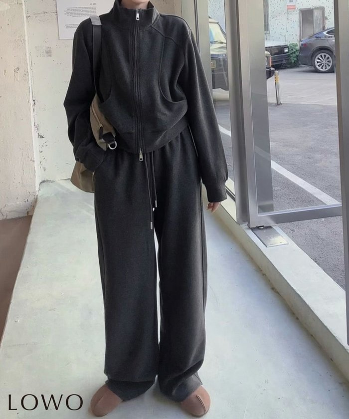 【ロワ/LOWO】のスウェットダブルジップパーカー&ワイドパンツセットアップ インテリア・キッズ・メンズ・レディースファッション・服の通販 founy(ファニー) https://founy.com/ ファッション Fashion レディースファッション Fashion for Women セットアップ Matching Sets レディースパンツ・ボトムス Pants & Trousers / Bottoms 新作・新入荷 New Arrivals / New In プチプライス・低価格 Affordable / Budget Price |ID: prp329100004810090 ipo3291000000034912043