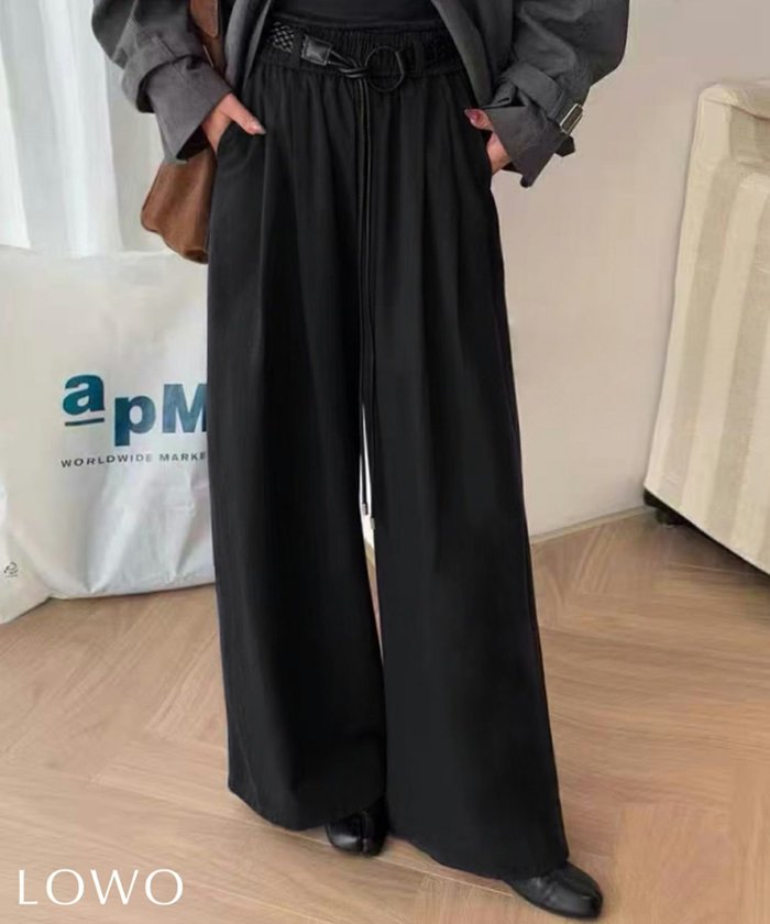 【ロワ/LOWO】のベルト付きワイドパンツ インテリア・キッズ・メンズ・レディースファッション・服の通販 founy(ファニー) https://founy.com/ ファッション Fashion レディースファッション Fashion for Women パンツ Pants & Trousers ベルト&ウエストマーク Belts & Waist Accessories 新作・新入荷 New Arrivals / New In プチプライス・低価格 Affordable / Budget Price ワイド Wide, Wide Fit |ID: prp329100004810094 ipo3291000000035502775