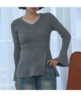 【アンピルーラ/Ampirula】 【2025AW】アシンメトリーサイドスリットフレアスリーブリブニットプルオーバー人気、トレンドファッション・服の通販 founy(ファニー) ファッション Fashion レディースファッション Fashion for Women トップス・カットソー Cut & Sew Tops ニット Knit Tops & Sweaters カジュアルプルオーバー・ニットトップス Pullovers & Knit Tops / Casual Pullovers 新作・新入荷 New Arrivals / New In 2025年 2025 2025-2026秋冬・A/W Autumn/Winter 2025–26 AW25–26 プチプライス・低価格 Affordable / Budget Price |ID:prp329100004817387