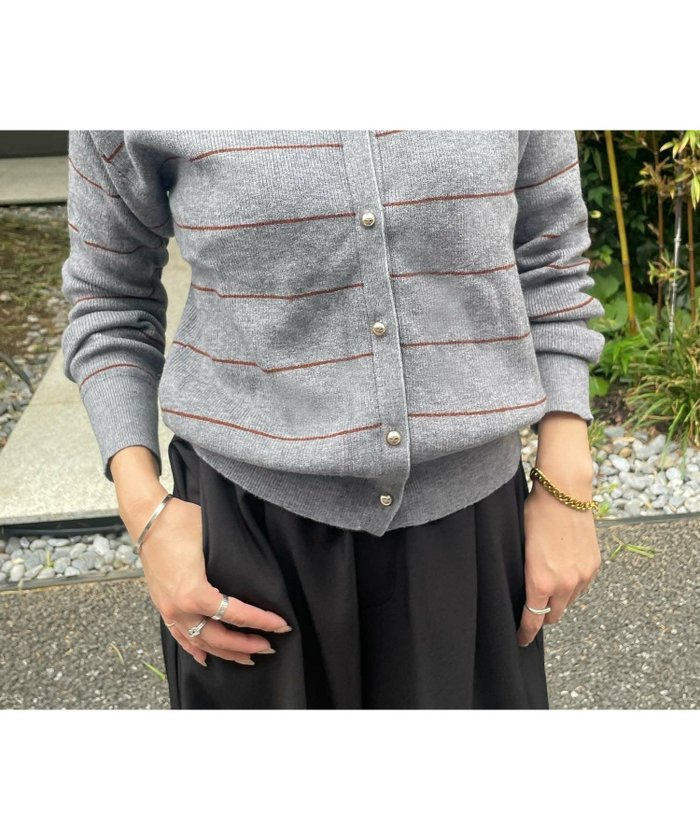 【アンピルーラ/Ampirula】のボーダーニットカーディガン インテリア・キッズ・メンズ・レディースファッション・服の通販 founy(ファニー) https://founy.com/ ファッション Fashion レディースファッション Fashion for Women トップス・カットソー Cut & Sew Tops ニット Knit Tops & Sweaters カーディガン・羽織り Layered Style Cardigans 新作・新入荷 New Arrivals / New In プチプライス・低価格 Affordable / Budget Price |ID: prp329100004817390 ipo3291000000036169586