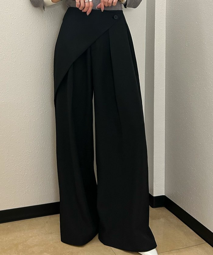 【アンピルーラ/Ampirula】のラップデザインワイドパンツ インテリア・キッズ・メンズ・レディースファッション・服の通販 founy(ファニー) https://founy.com/ ファッション Fashion レディースファッション Fashion for Women パンツ Pants & Trousers 新作・新入荷 New Arrivals / New In プチプライス・低価格 Affordable / Budget Price |ID: prp329100004826541 ipo3291000000035899760