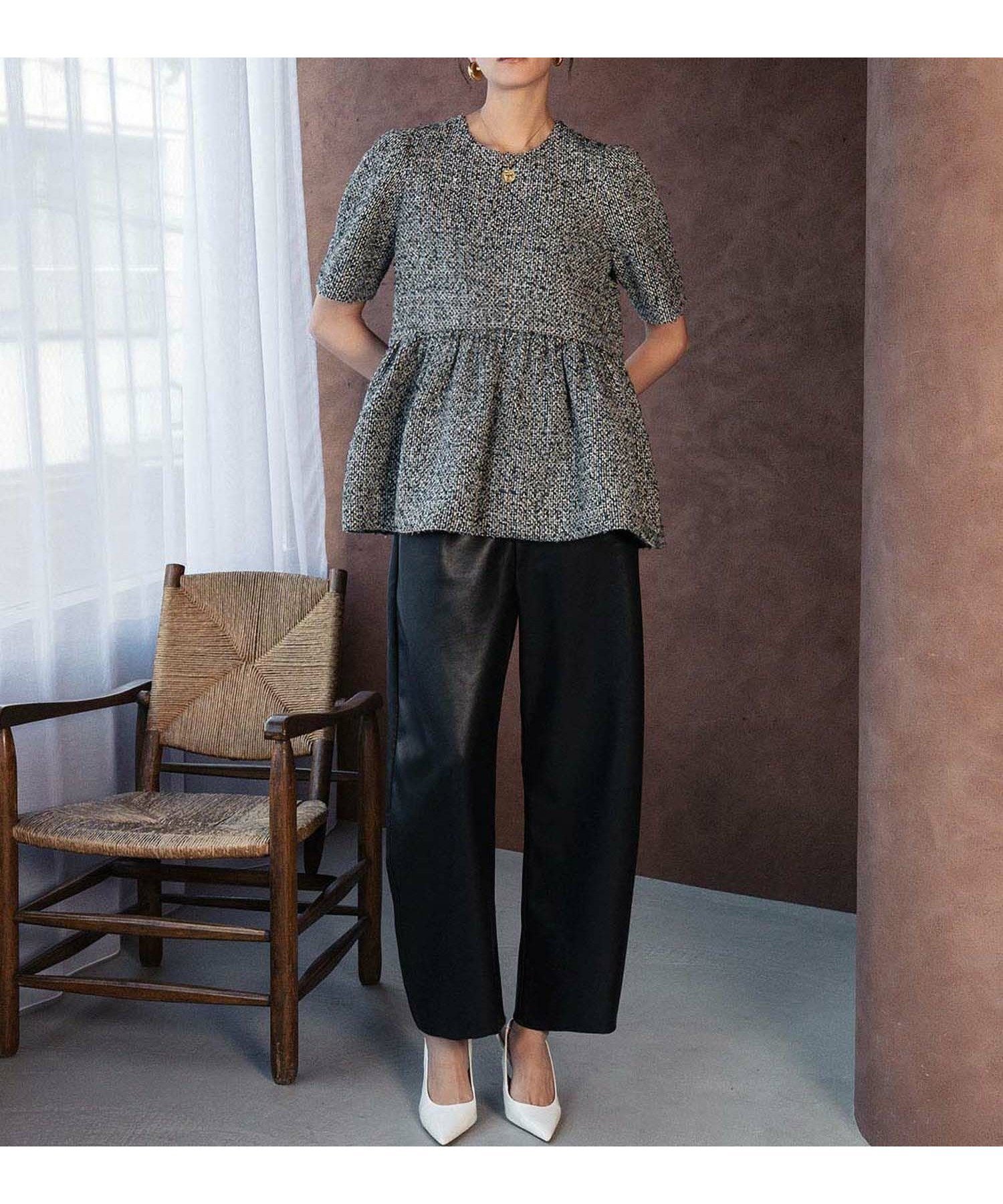 【エルフランク/ELFRANK】の【2026SS】ツイードペプラムチュニックブラウス 人気、トレンドファッション・服の通販 founy(ファニー) 　ファッション　Fashion　レディースファッション　Fashion for Women　トップス・カットソー　Cut & Sew Tops　シャツ・ブラウス・オフィスカジュアル　Elegant Blouses & Button-Ups　新作・新入荷　New Arrivals / New In　2026年　2026　プチプライス・低価格　Affordable / Budget Price　 other-1|ID: prp329100004838014 ipo3291000000035250603