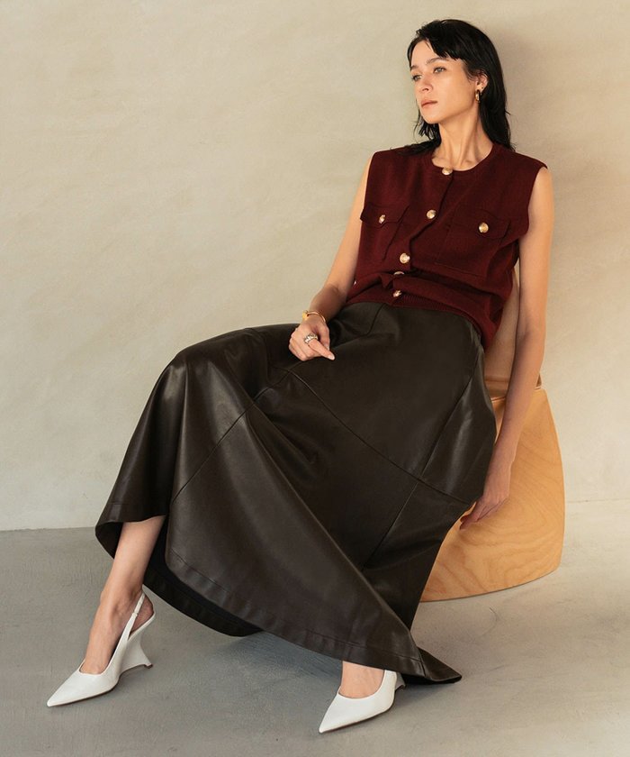 【エルフランク/ELFRANK】の【2026SS】フェイクレザーミモレ丈Aラインスカート インテリア・キッズ・メンズ・レディースファッション・服の通販 founy(ファニー) https://founy.com/ ファッション Fashion レディースファッション Fashion for Women スカート Skirts Aライン・フレアスカート A-Line & Flared Skirts 新作・新入荷 New Arrivals / New In 2026年 2026 プチプライス・低価格 Affordable / Budget Price |ID: prp329100004838019 ipo3291000000035899816