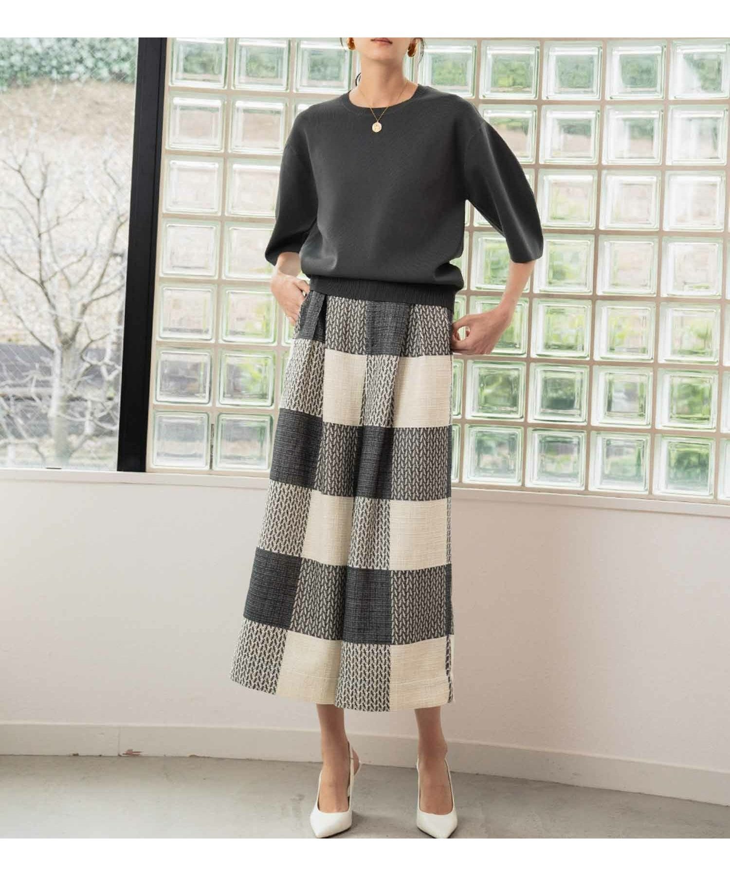 【エルフランク/ELFRANK】の【2026SS先行予約】チェックプリントミディアム丈ガウチョパンツ 人気、トレンドファッション・服の通販 founy(ファニー) 　ファッション　Fashion　レディースファッション　Fashion for Women　パンツ　Pants & Trousers　新作・新入荷　New Arrivals / New In　2026年　2026　ガウチョパンツ　Gaucho Pants, Culottes　プチプライス・低価格　Affordable / Budget Price　 other-1|ID: prp329100004838025 ipo3291000000035250642