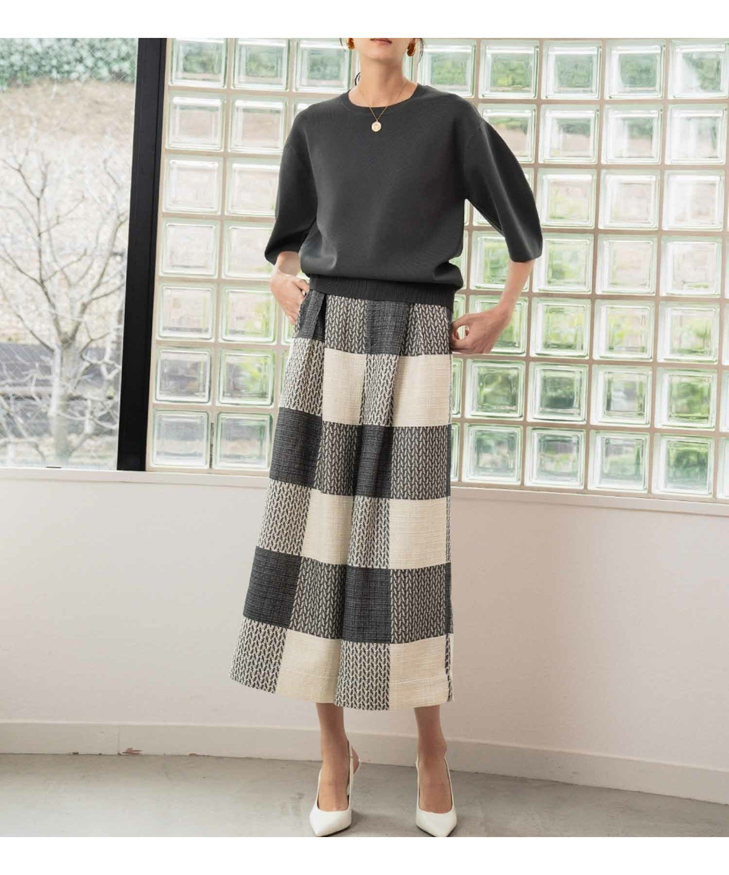 【エルフランク/ELFRANK】の【2026SS】チェックプリントミディアム丈ガウチョパンツ 人気、トレンドファッション・服の通販 founy(ファニー) 　ファッション　Fashion　レディースファッション　Fashion for Women　パンツ　Pants & Trousers　新作・新入荷　New Arrivals / New In　2026年　2026　ガウチョパンツ　Gaucho Pants, Culottes　プチプライス・低価格　Affordable / Budget Price　 other-1|ID: prp329100004838025 ipo3291000000036253167