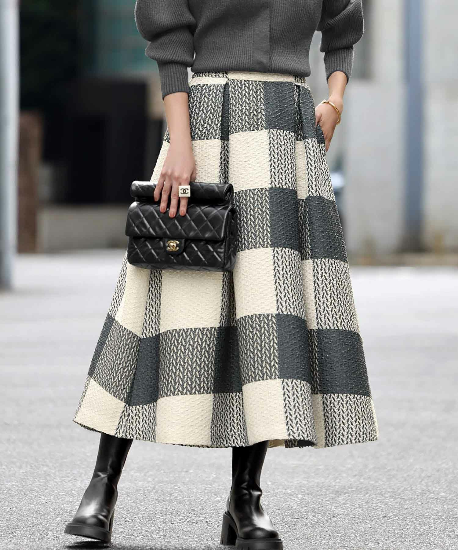 【エルフランク/ELFRANK】の【2026SS先行予約】チェックプリントボックスプリーツフレアスカート 人気、トレンドファッション・服の通販 founy(ファニー) 　ファッション　Fashion　レディースファッション　Fashion for Women　スカート　Skirts　Aライン・フレアスカート　A-Line & Flared Skirts　新作・新入荷　New Arrivals / New In　2026年　2026　プチプライス・低価格　Affordable / Budget Price　 other-1|ID: prp329100004838026 ipo3291000000035250655