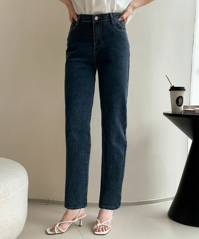 【ロワ/LOWO】のハイウエストデニムストレートパンツ インテリア・キッズ・メンズ・レディースファッション・服の通販 founy(ファニー) https://founy.com/ ファッション Fashion レディースファッション Fashion for Women パンツ Pants & Trousers 新作・新入荷 New Arrivals / New In プチプライス・低価格 Affordable / Budget Price |ID: prp329100004841395 ipo3291000000035899202